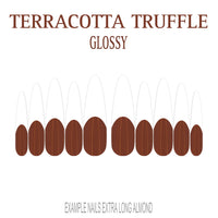 Terracotta Truffle brown orange French tip nails
