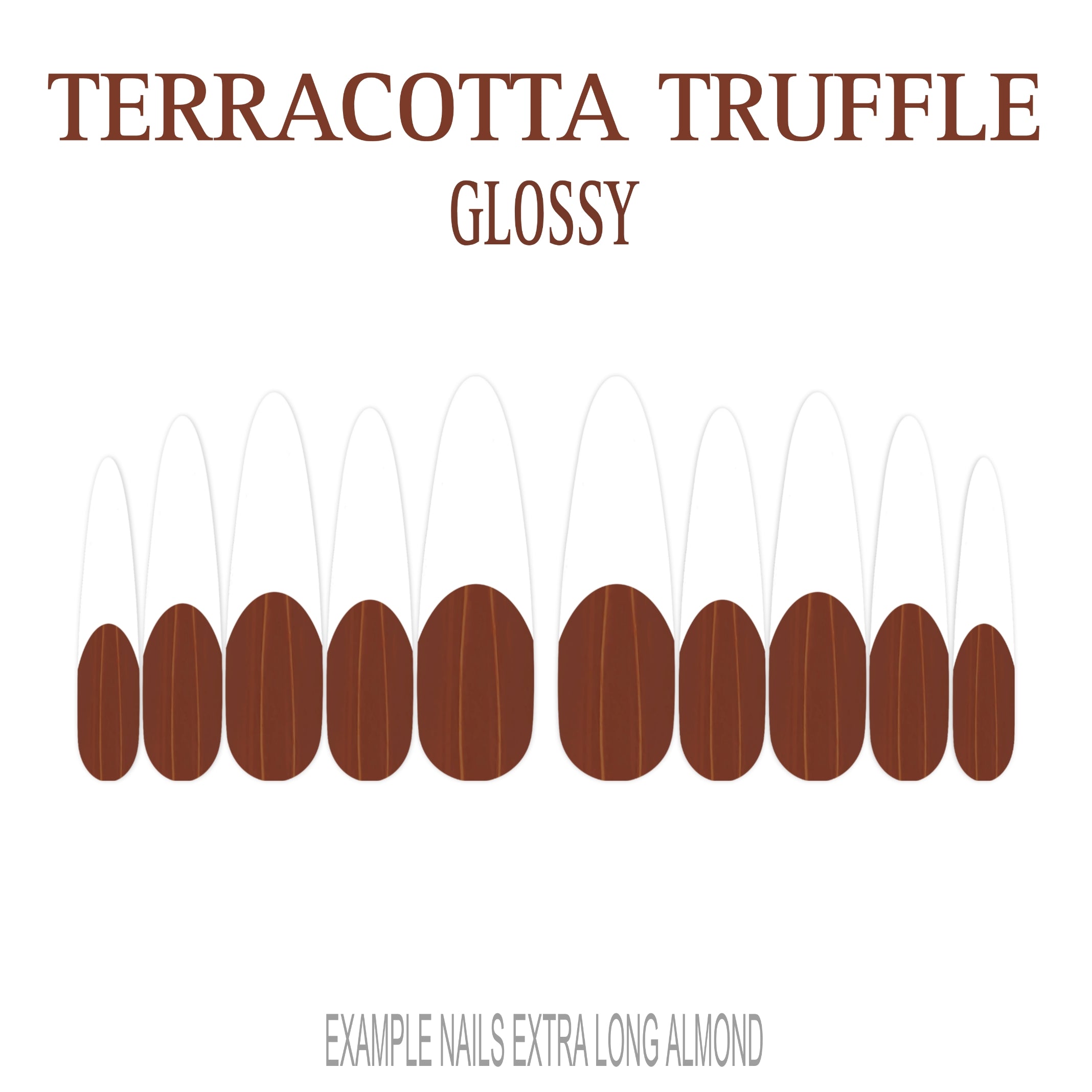 Terracotta Truffle brown orange French tip nails