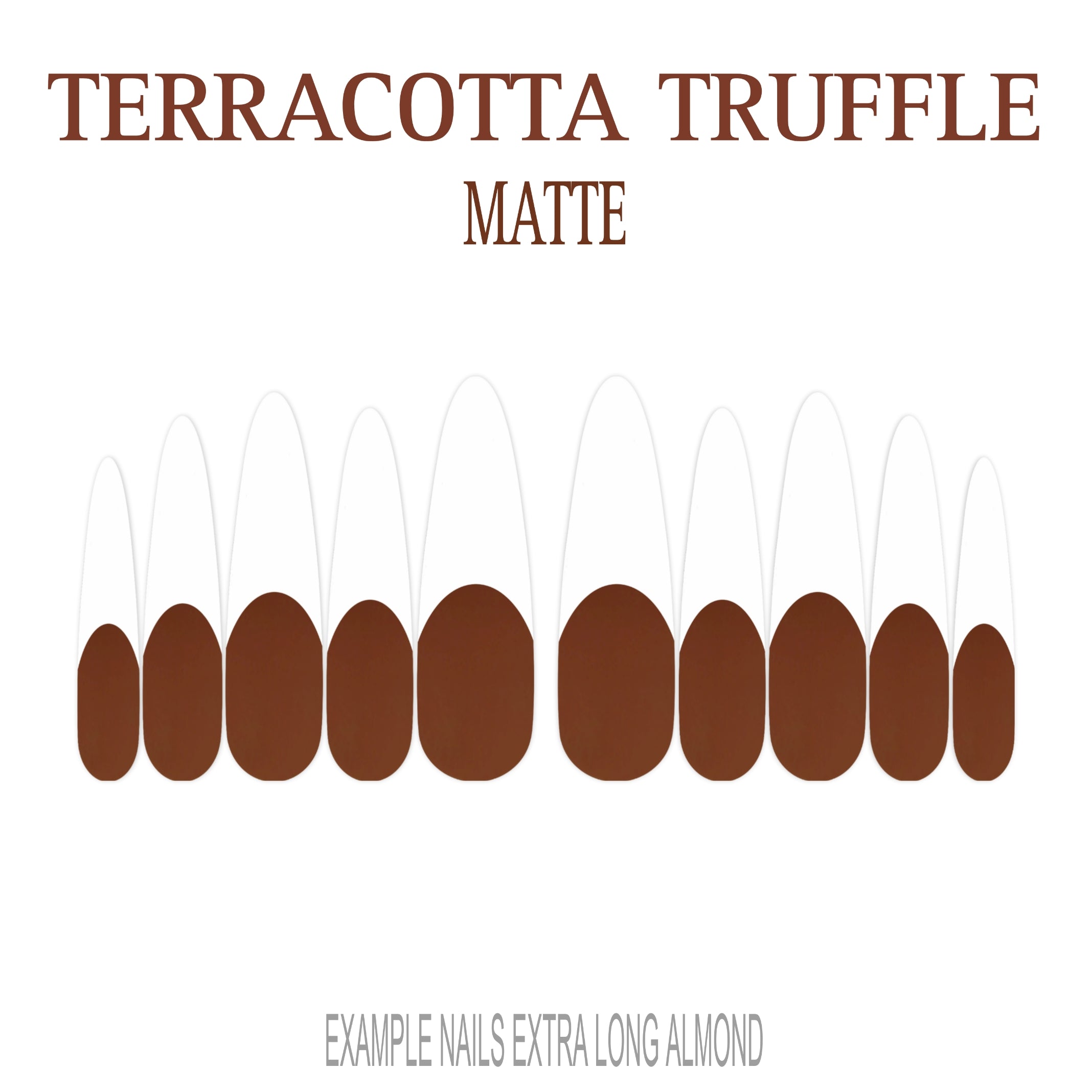 Terracotta Truffle brown orange French tip nails