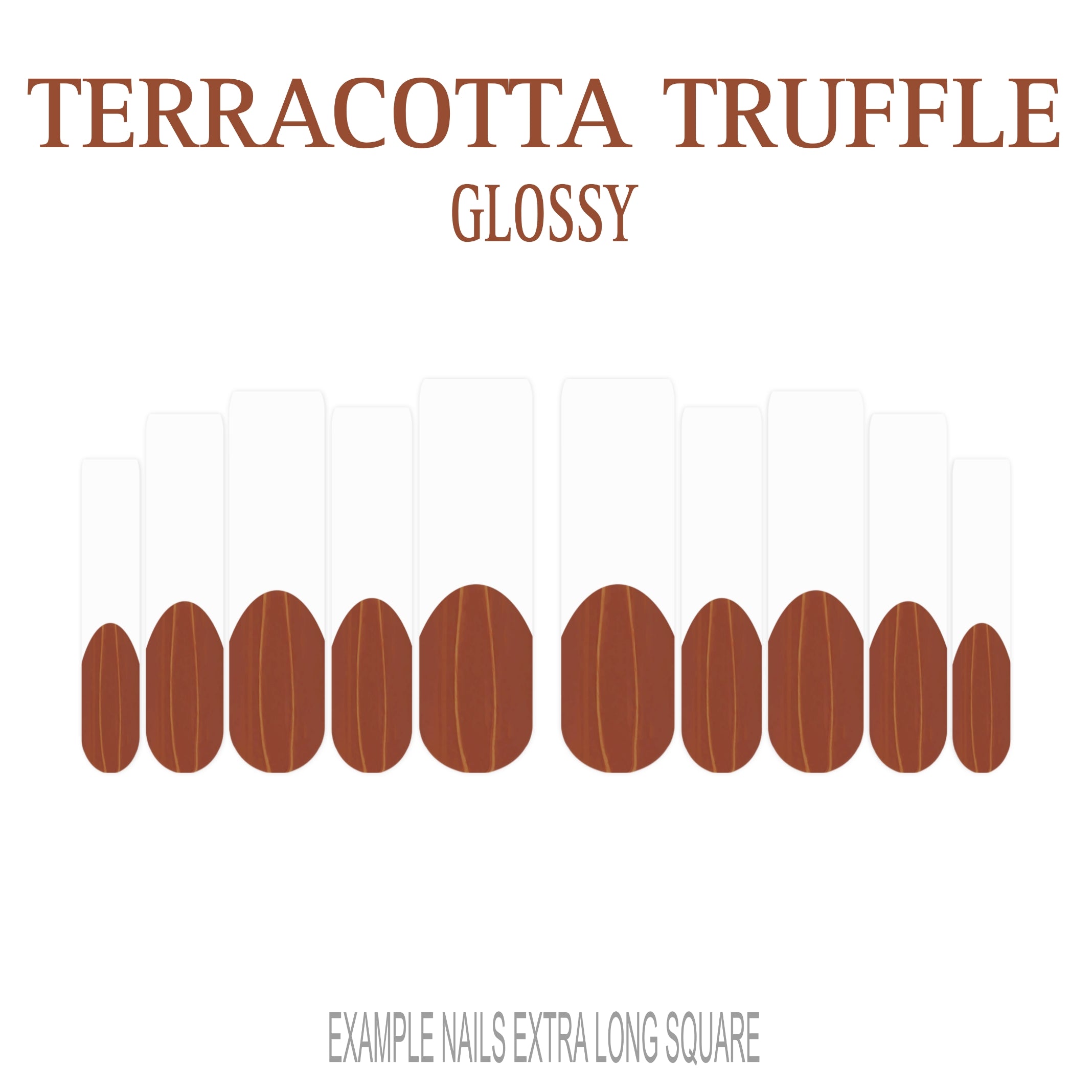 Terracotta Truffle brown orange French tip nails
