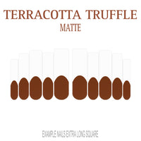 Terracotta Truffle brown orange French tip nails