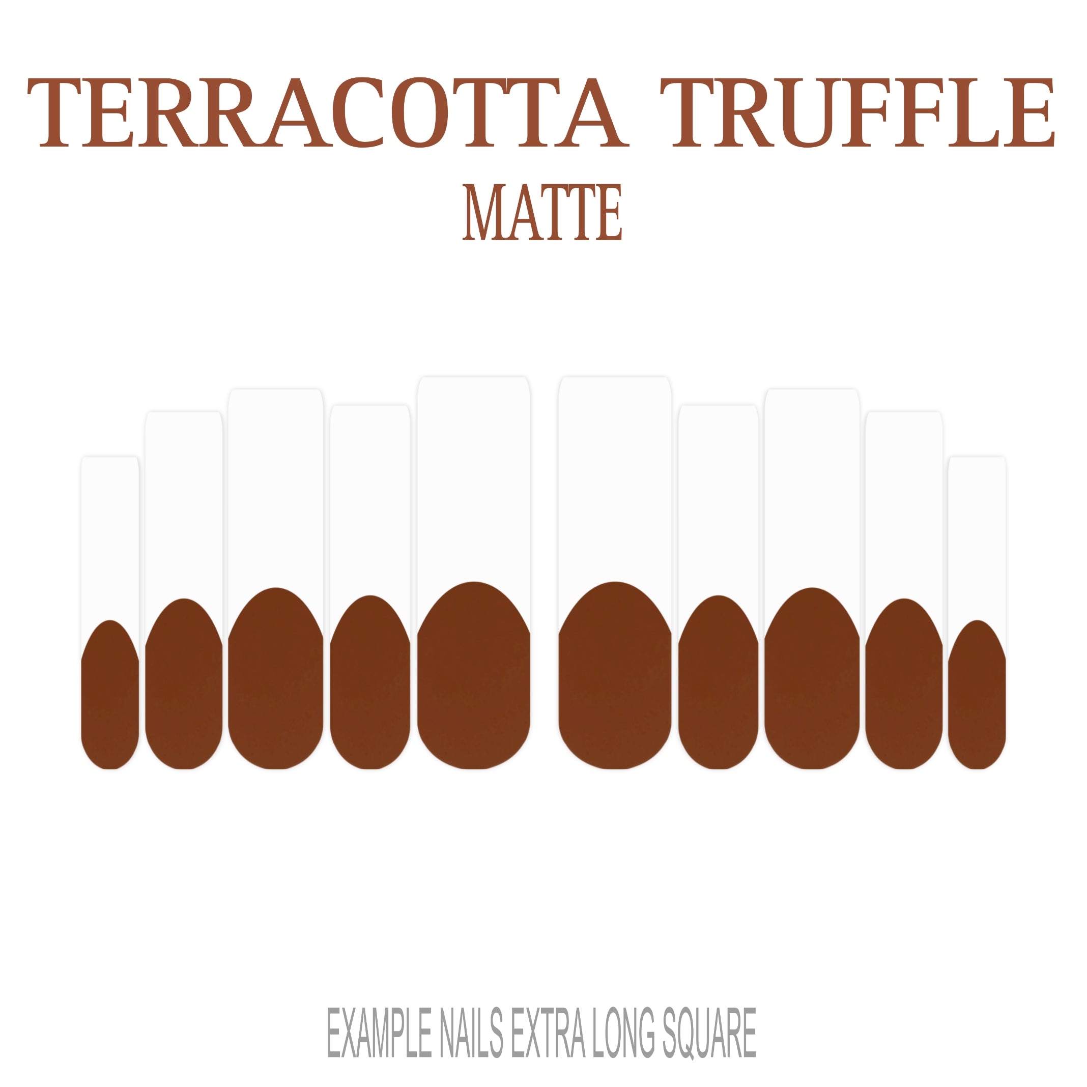 Terracotta Truffle brown orange French tip nails
