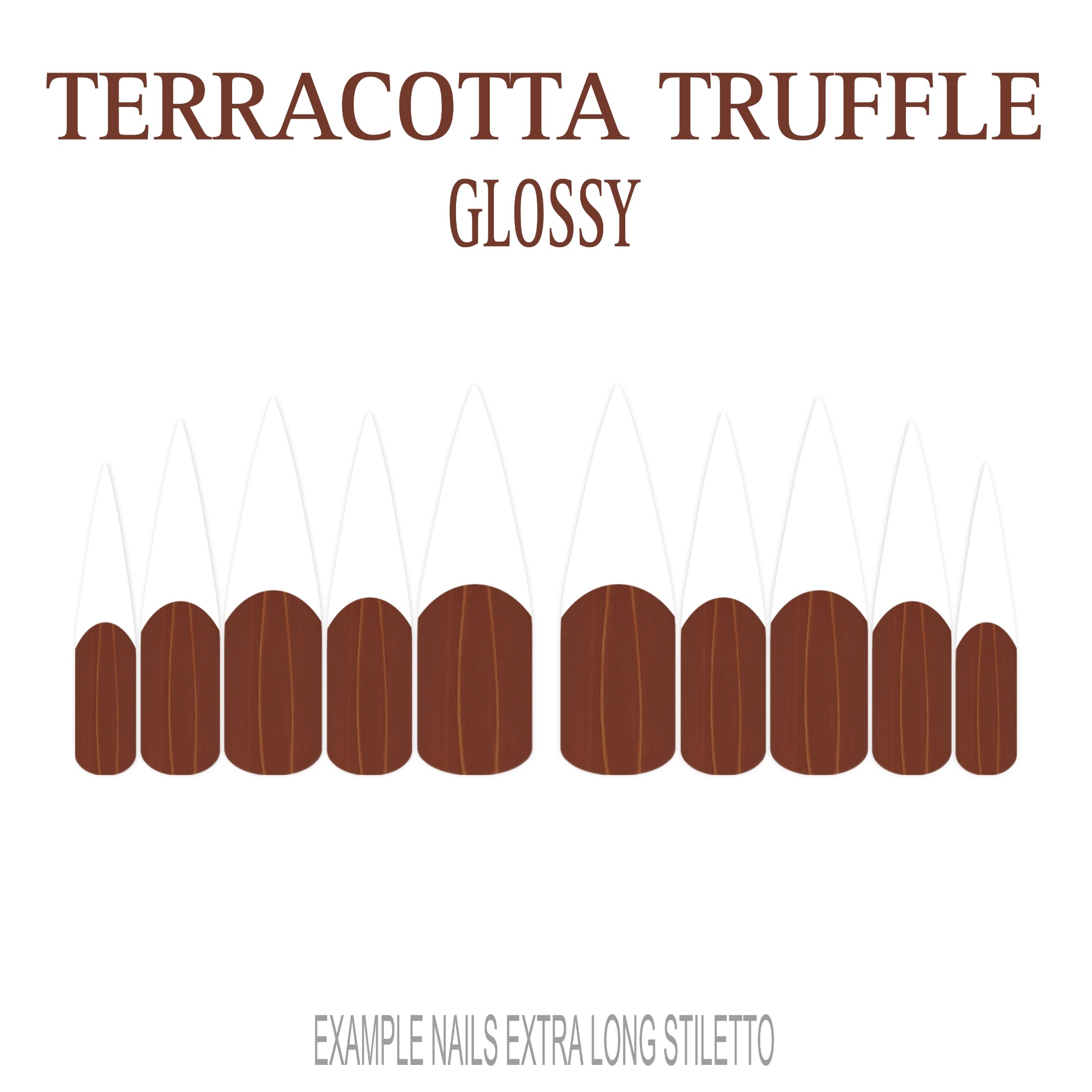 Terracotta Truffle brown orange French tip nails