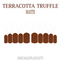 Terracotta Truffle brown orange French tip nails