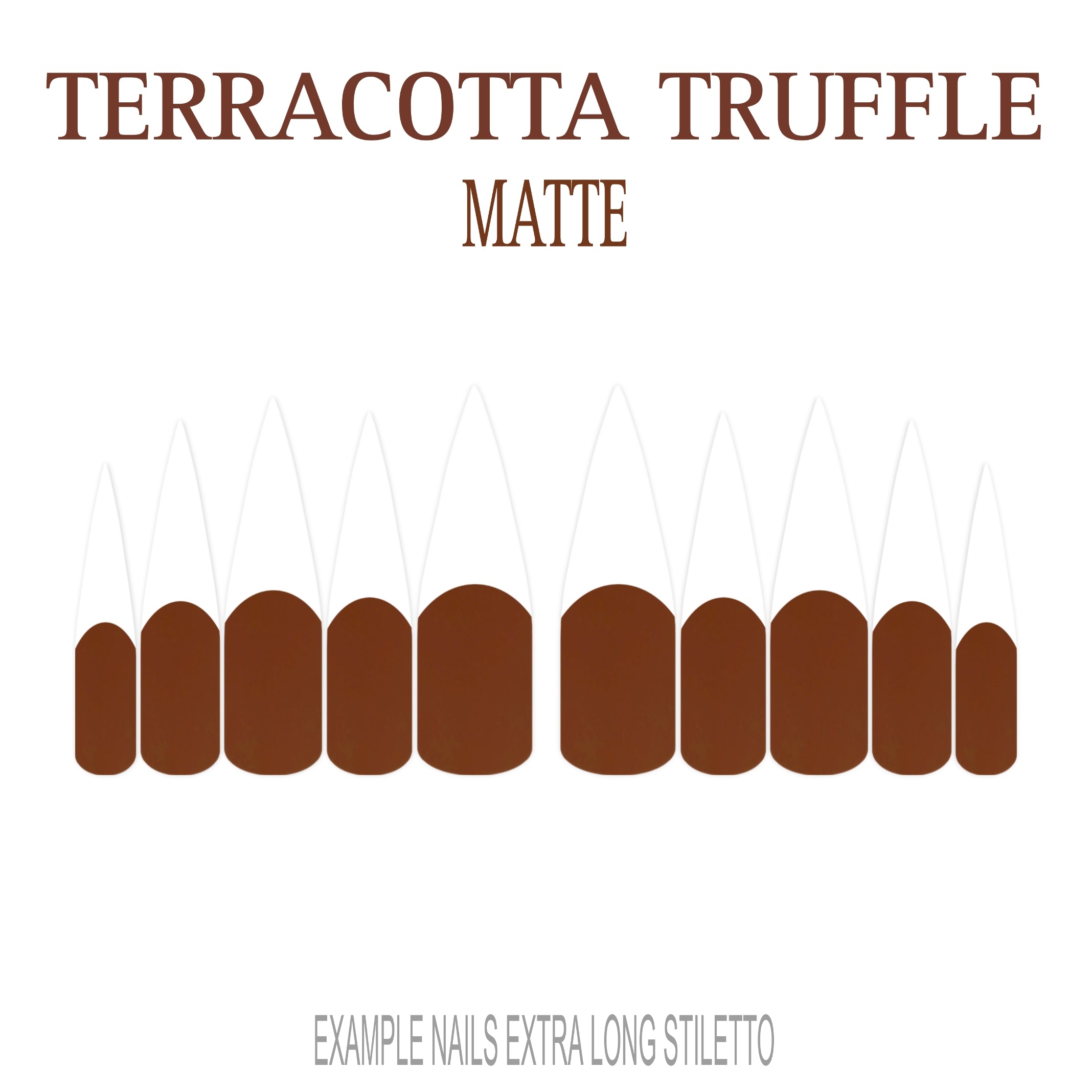 Terracotta Truffle brown orange French tip nails