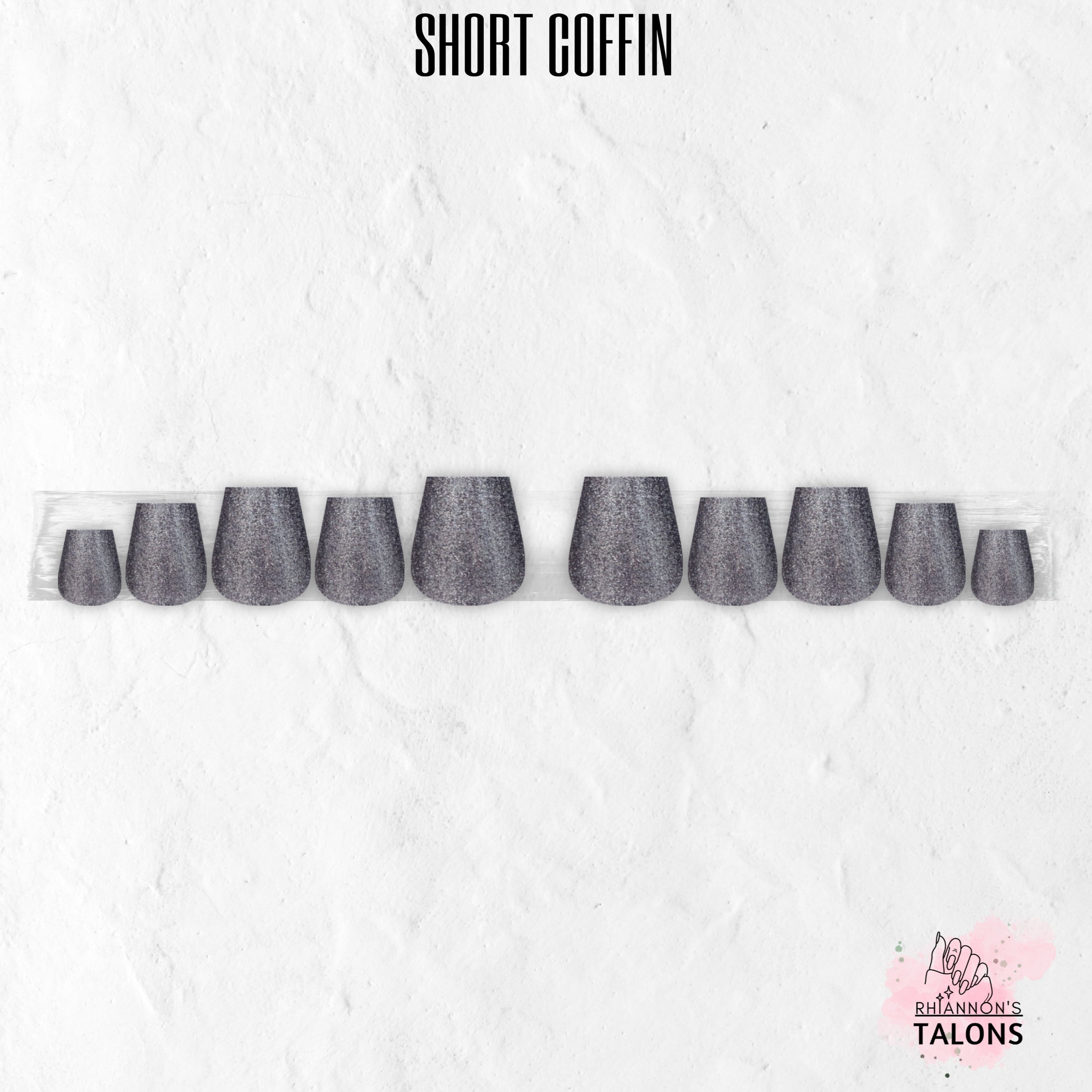 Titanium Dust silver glitter press-on nails