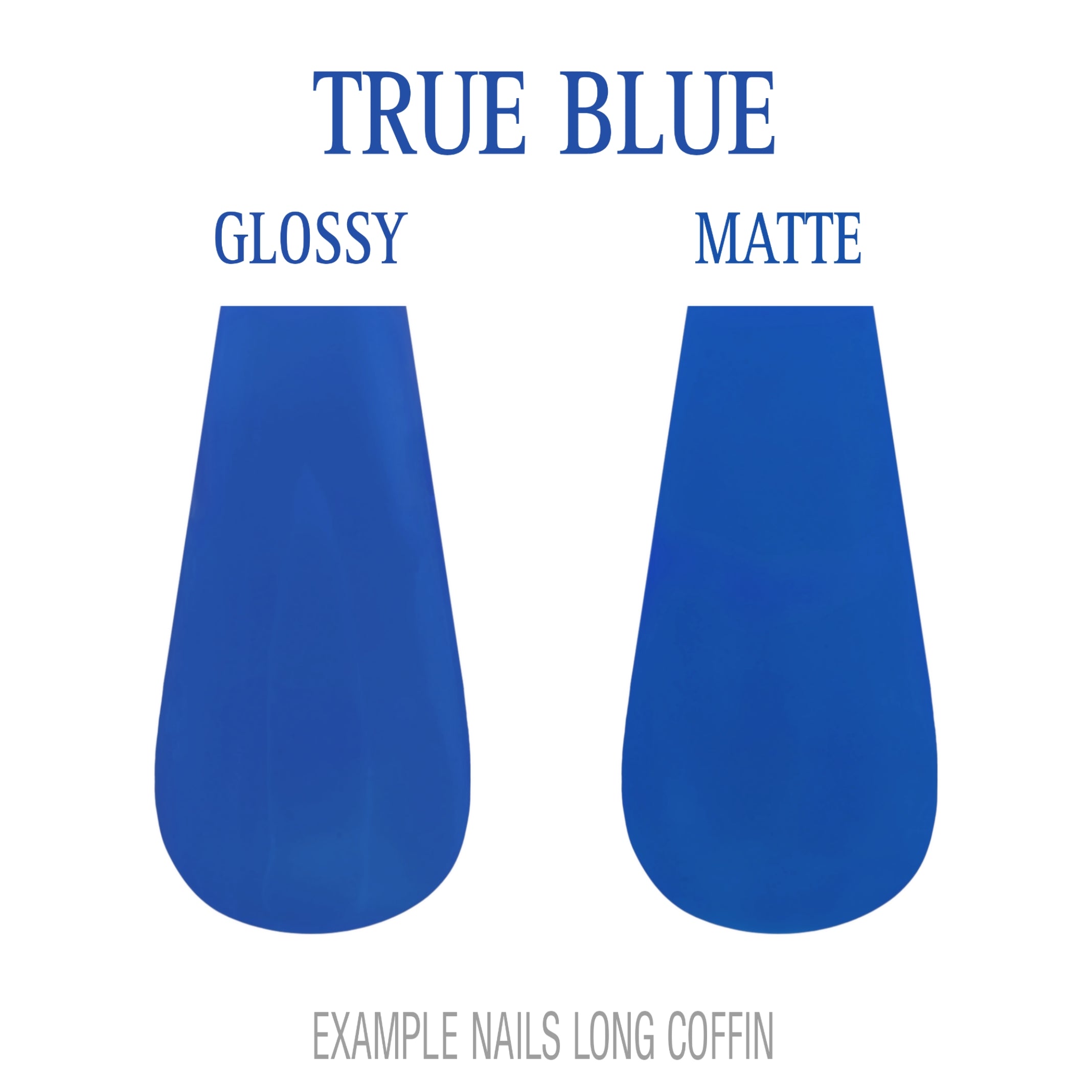 True Blue bold blue press-on nails
