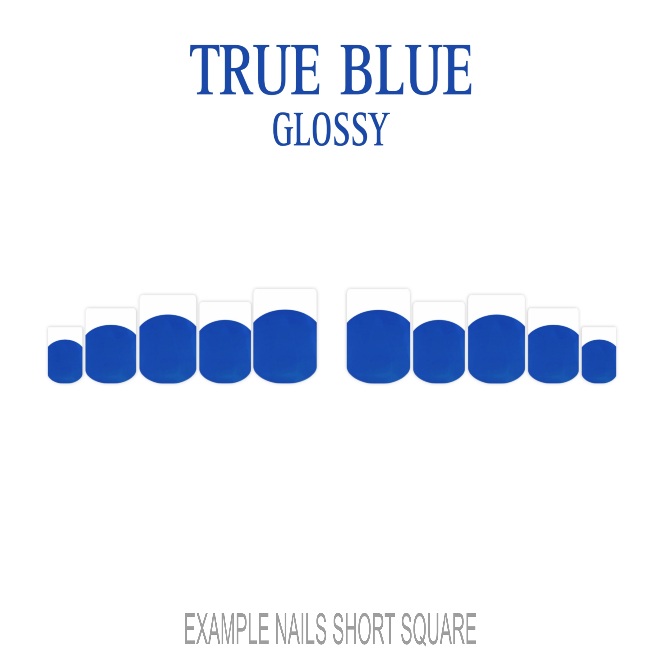 True Blue blue French tip press-on nails