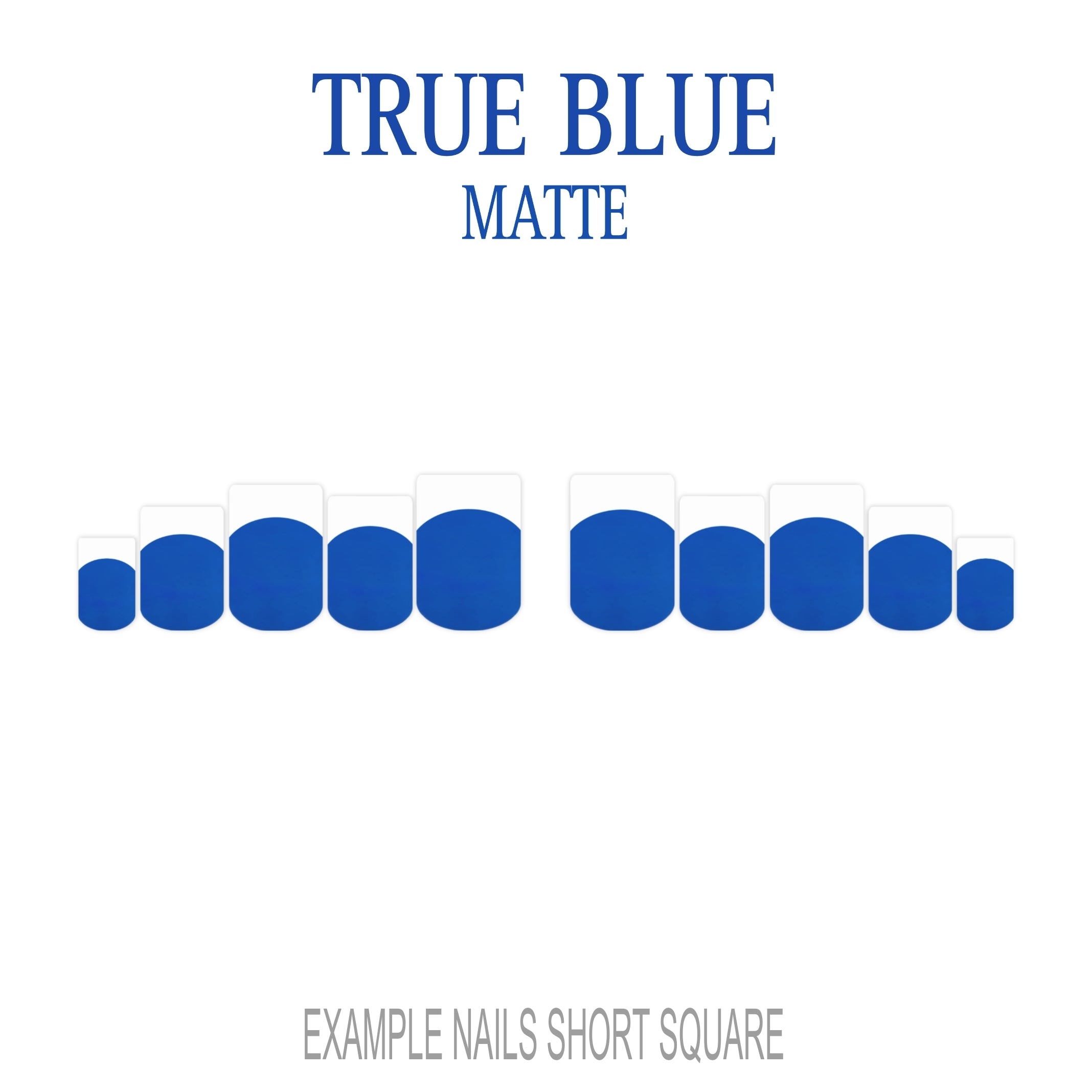 True Blue blue French tip press-on nails