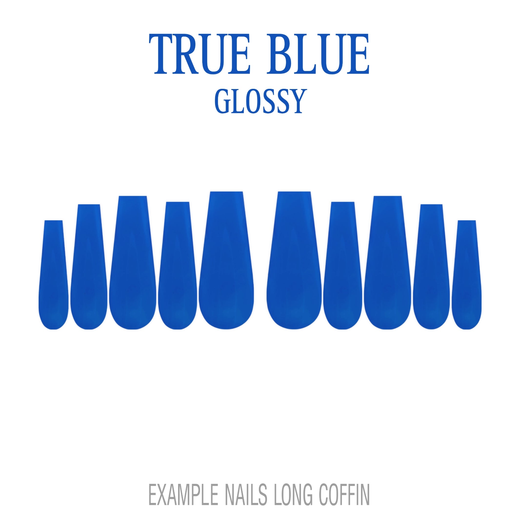 True Blue bold blue press-on nails
