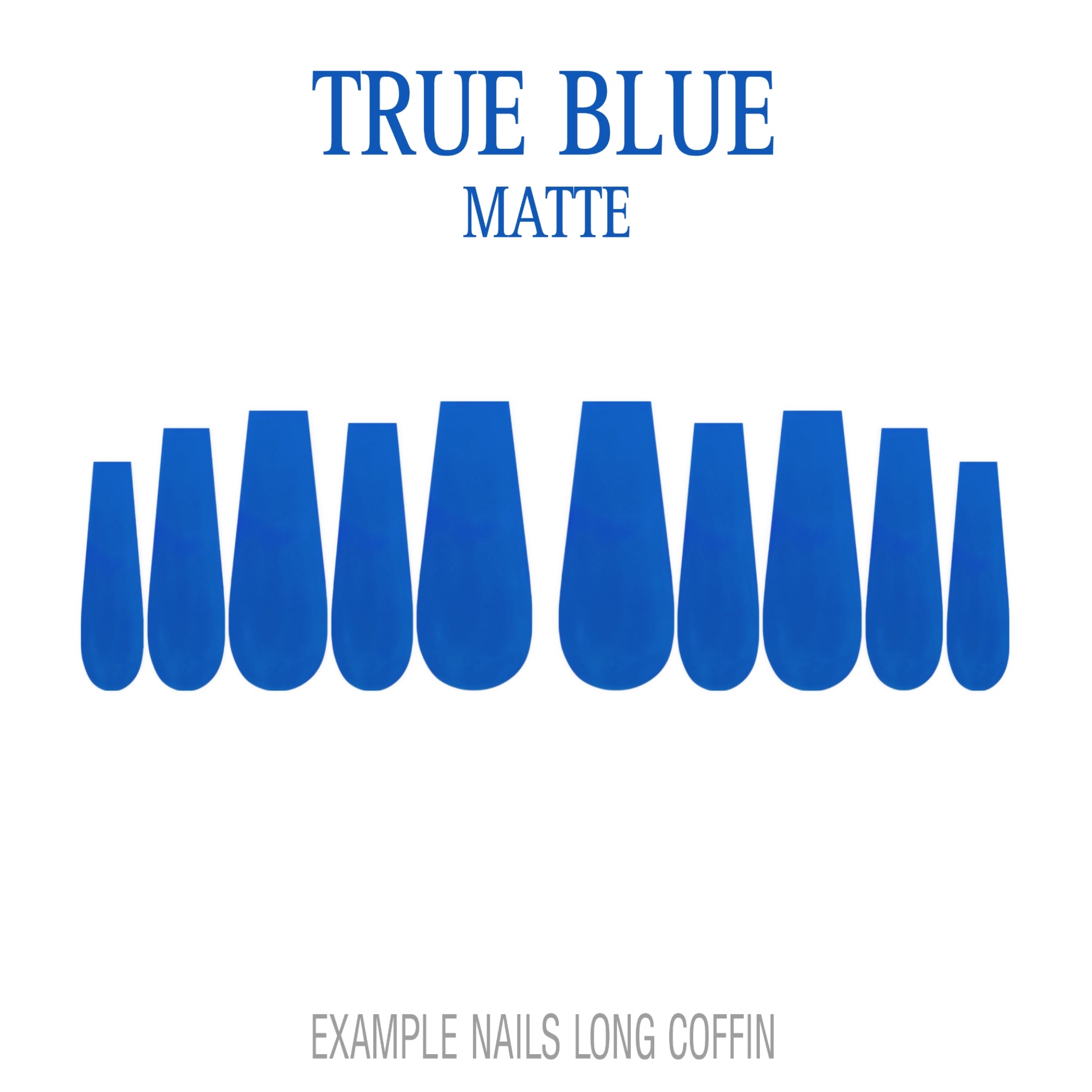 True Blue bold blue press-on nails