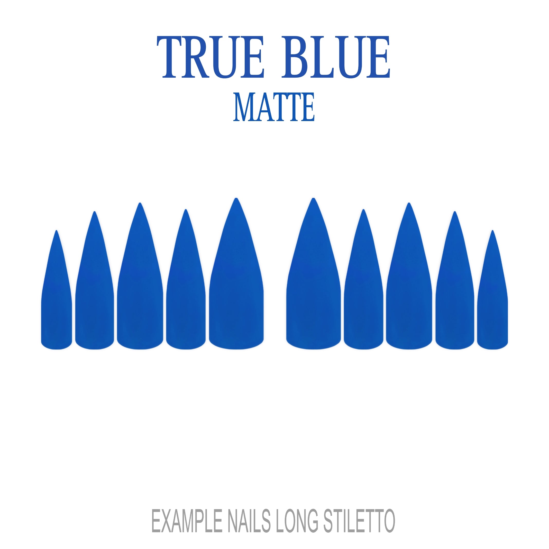 True Blue bold blue press-on nails