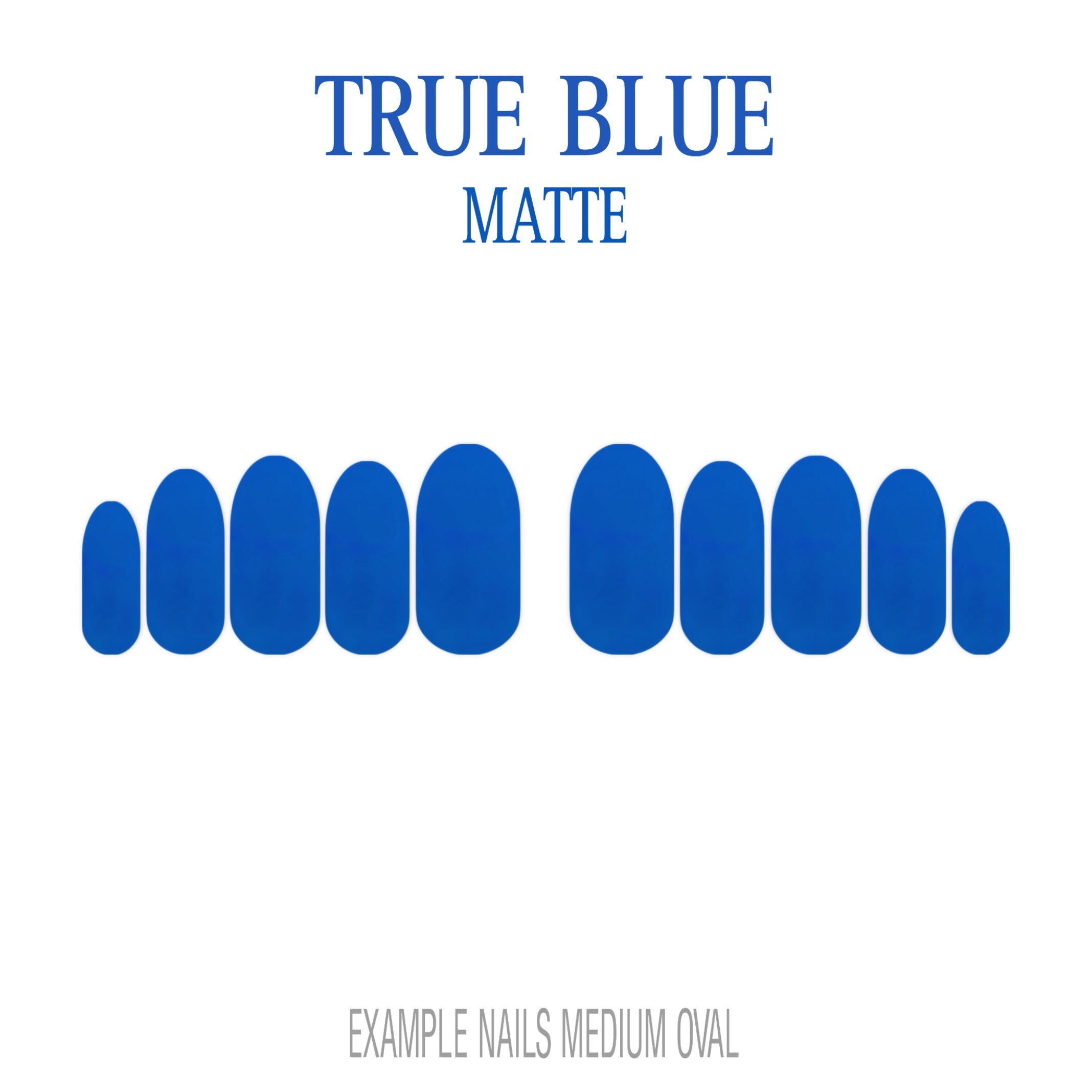 True Blue bold blue press-on nails