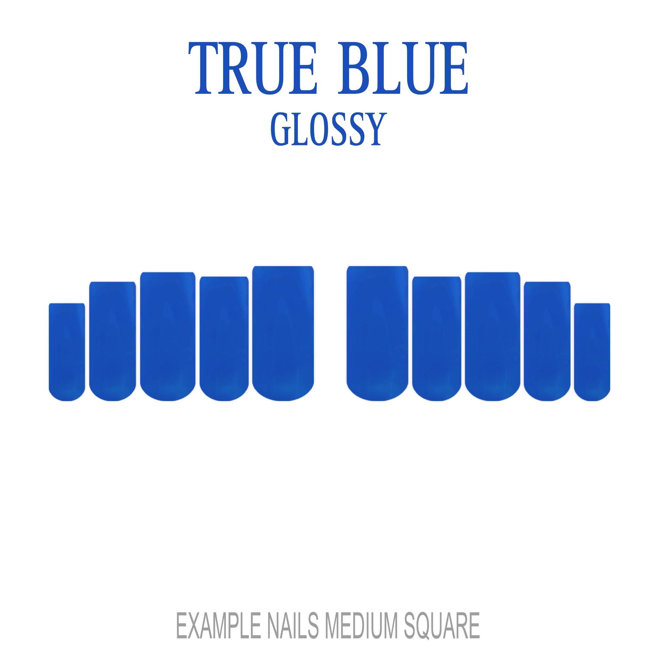 True Blue bold blue press-on nails