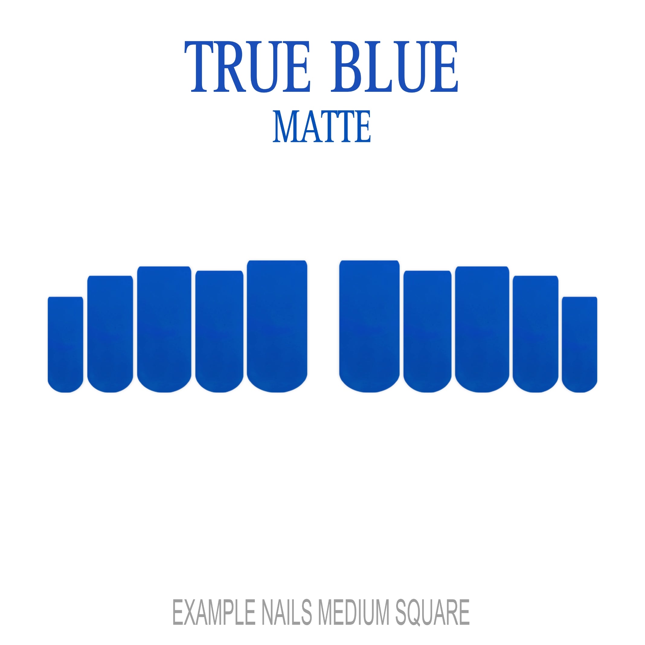 True Blue bold blue press-on nails