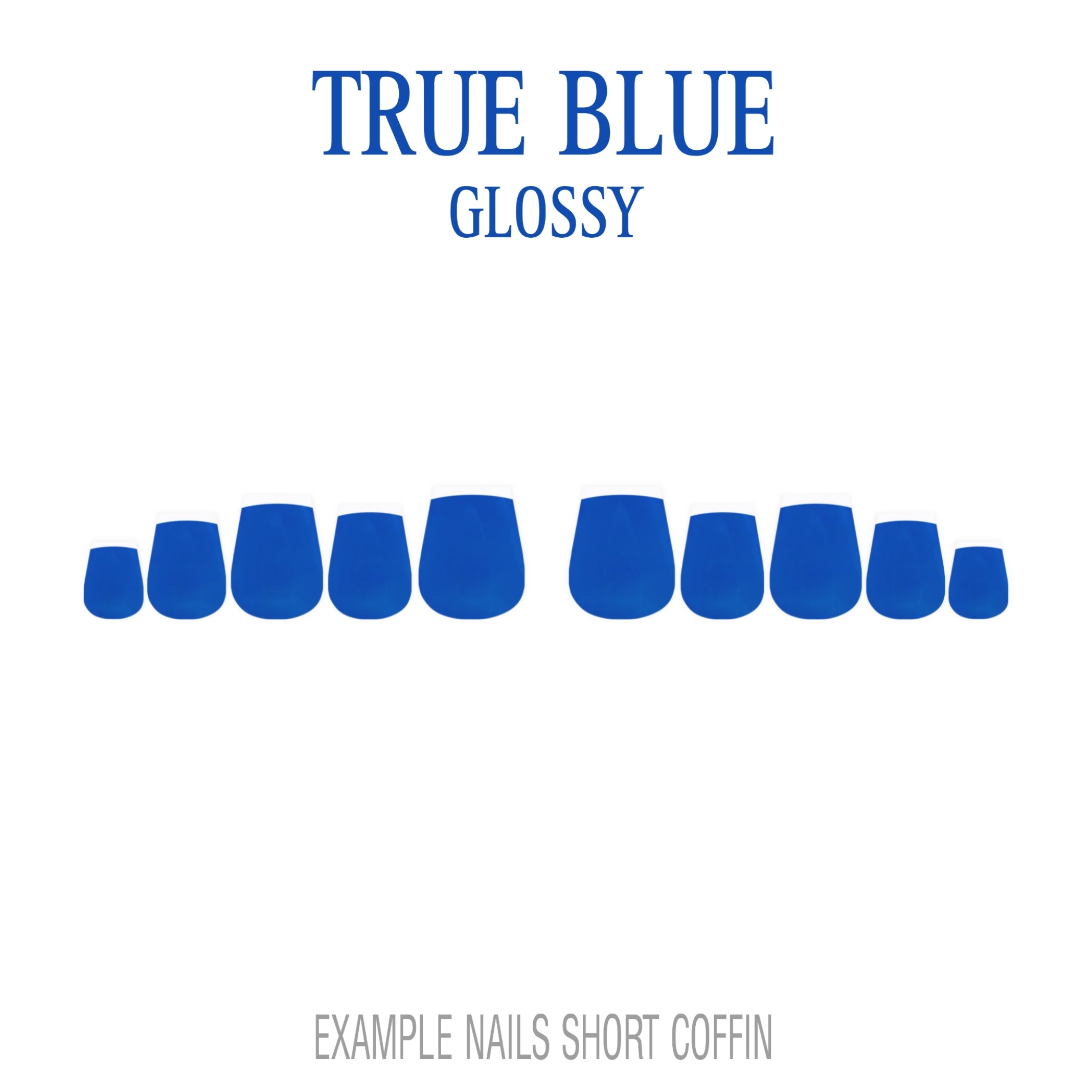 True Blue bold blue press-on nails