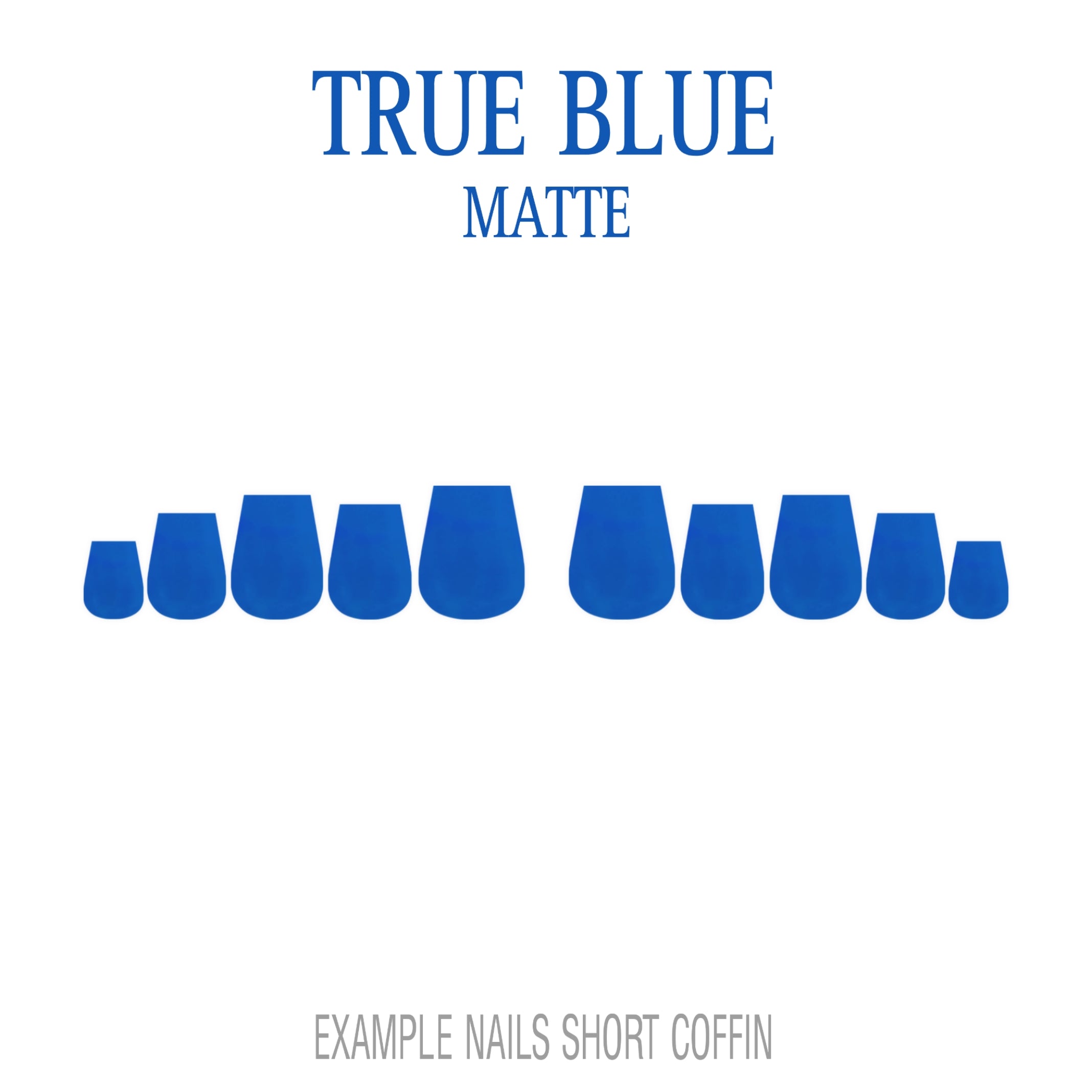 True Blue bold blue press-on nails