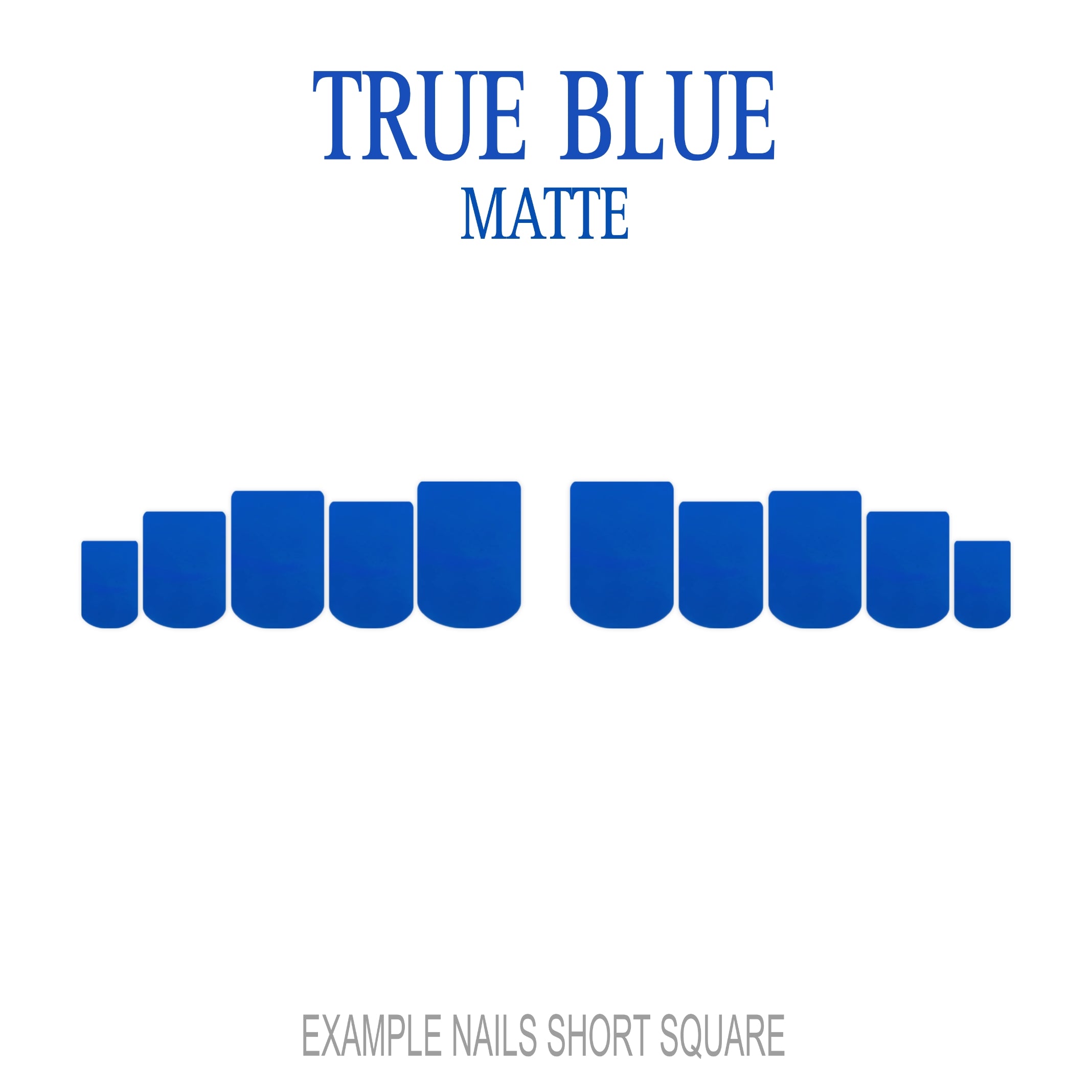True Blue bold blue press-on nails