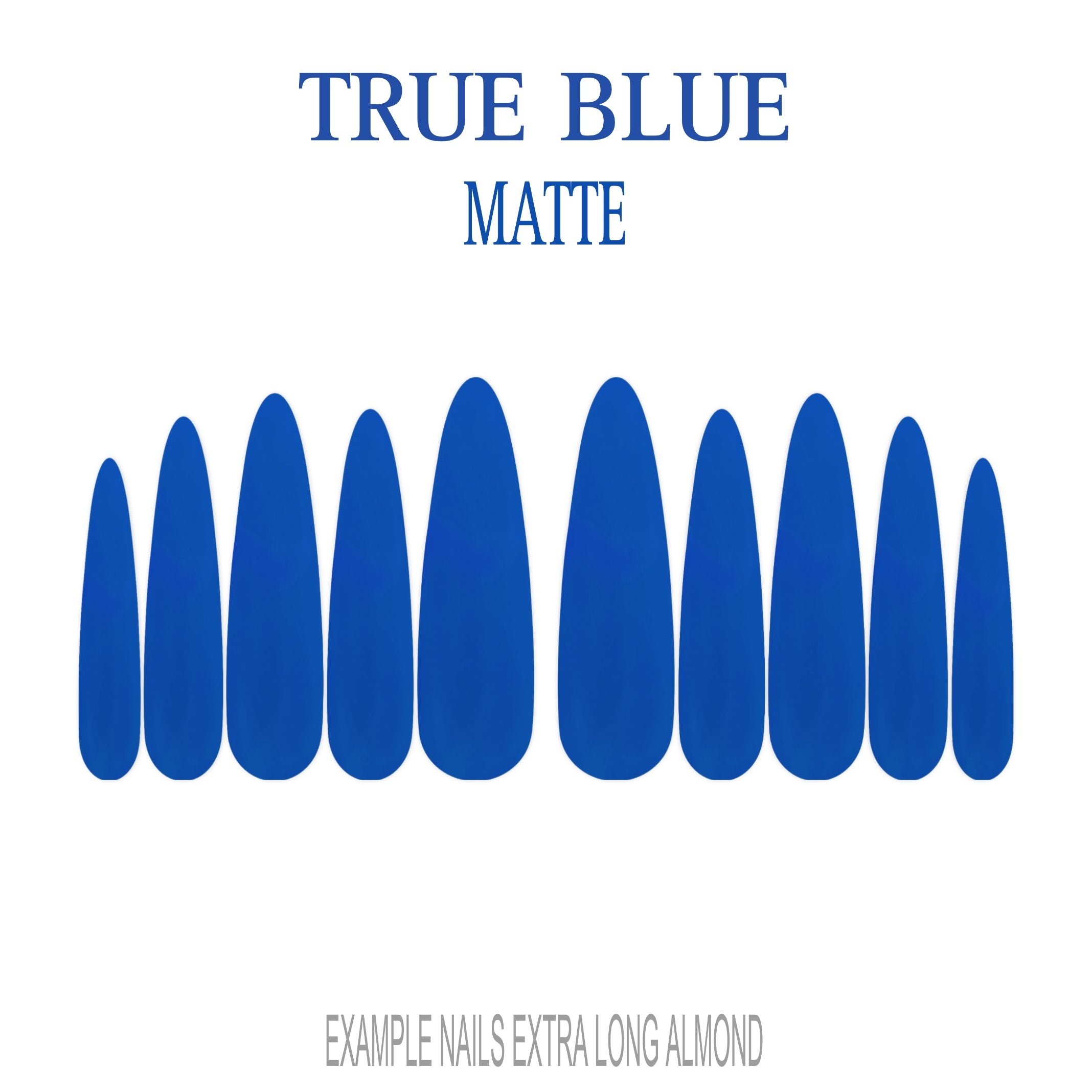 True Blue bold blue press-on nails