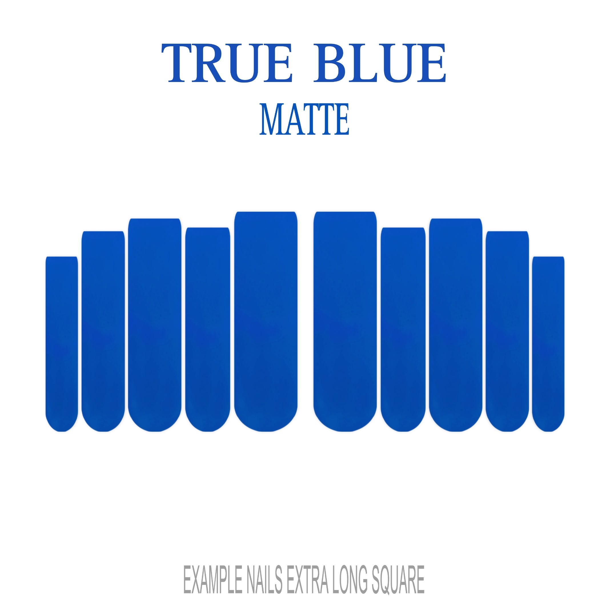 True Blue bold blue press-on nails