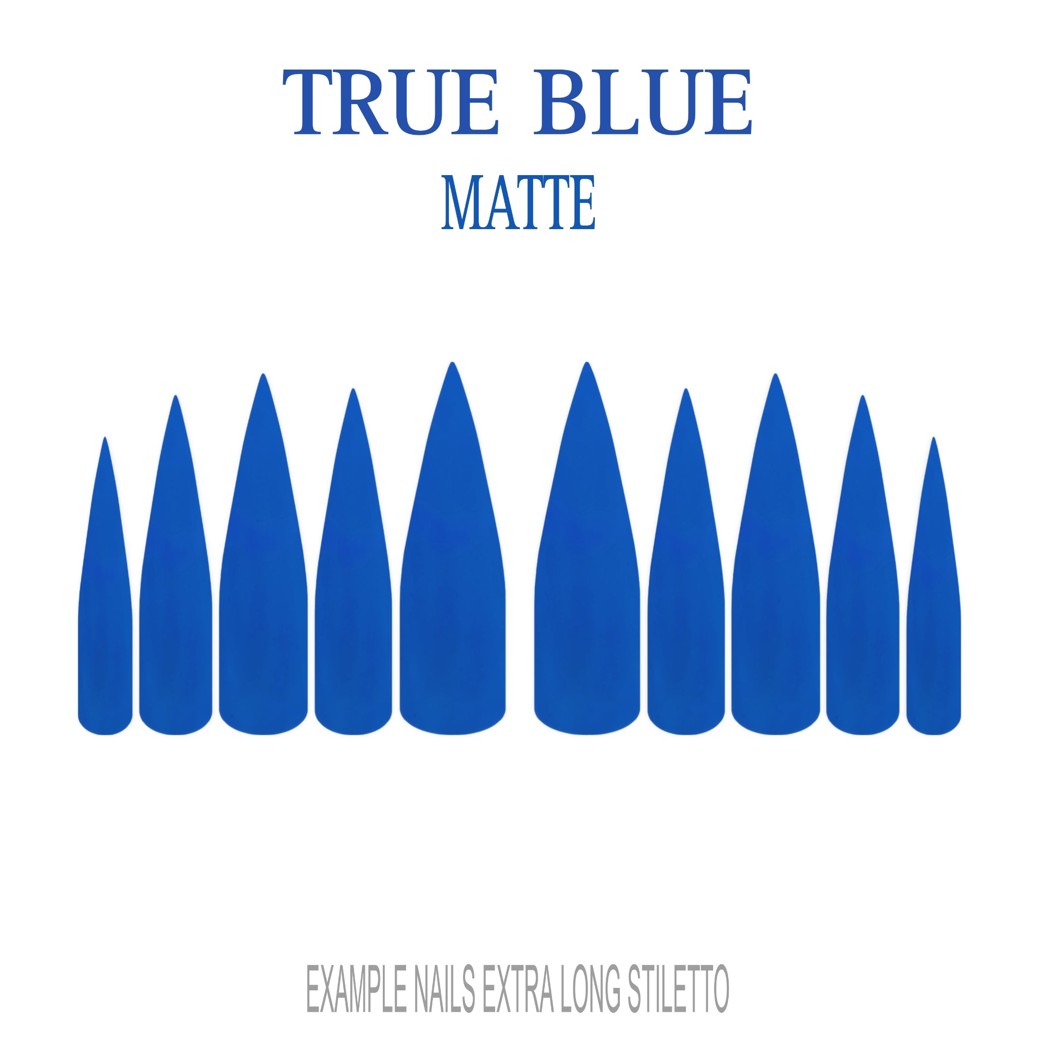 True Blue bold blue press-on nails