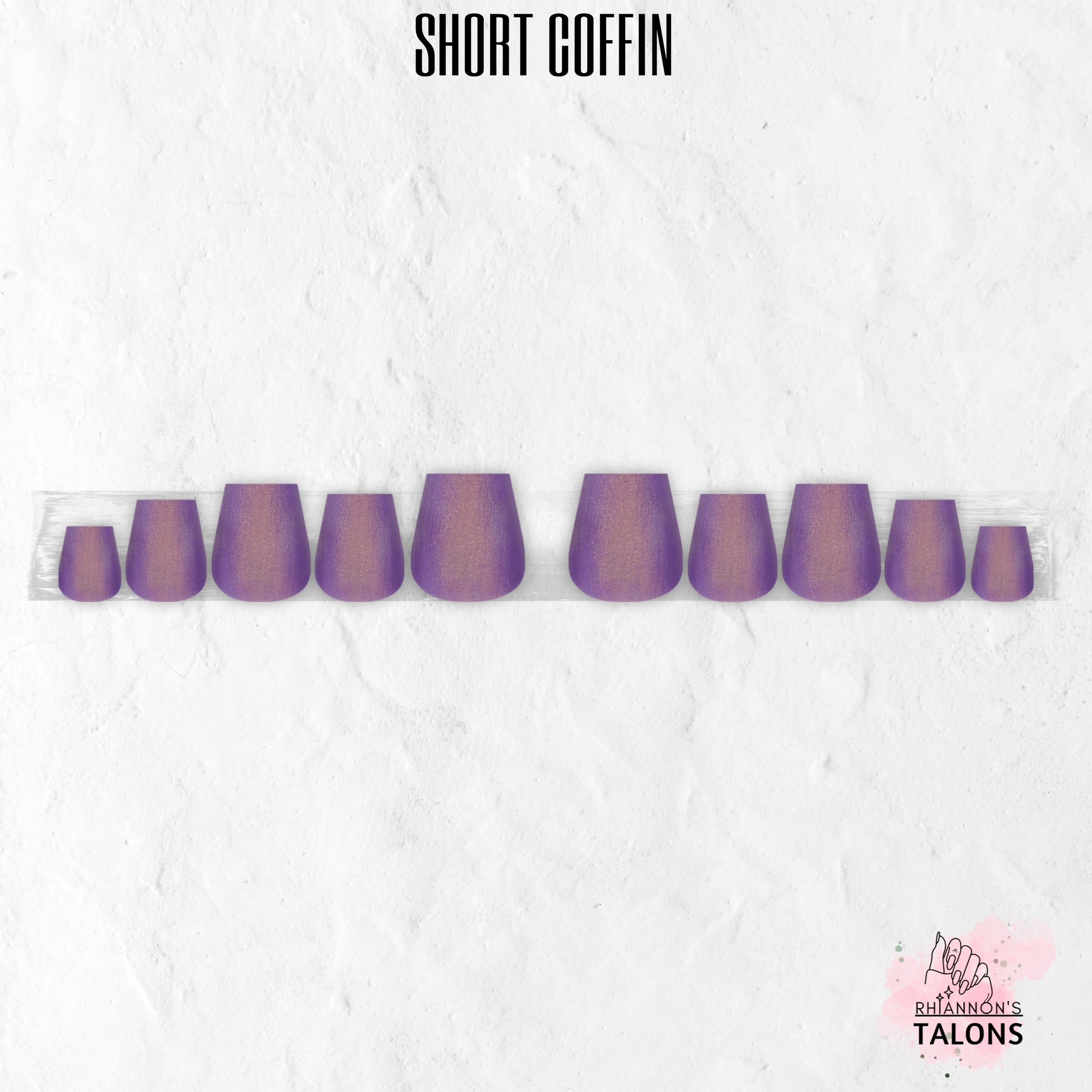 Twilight Glow purple glitter press-on nails