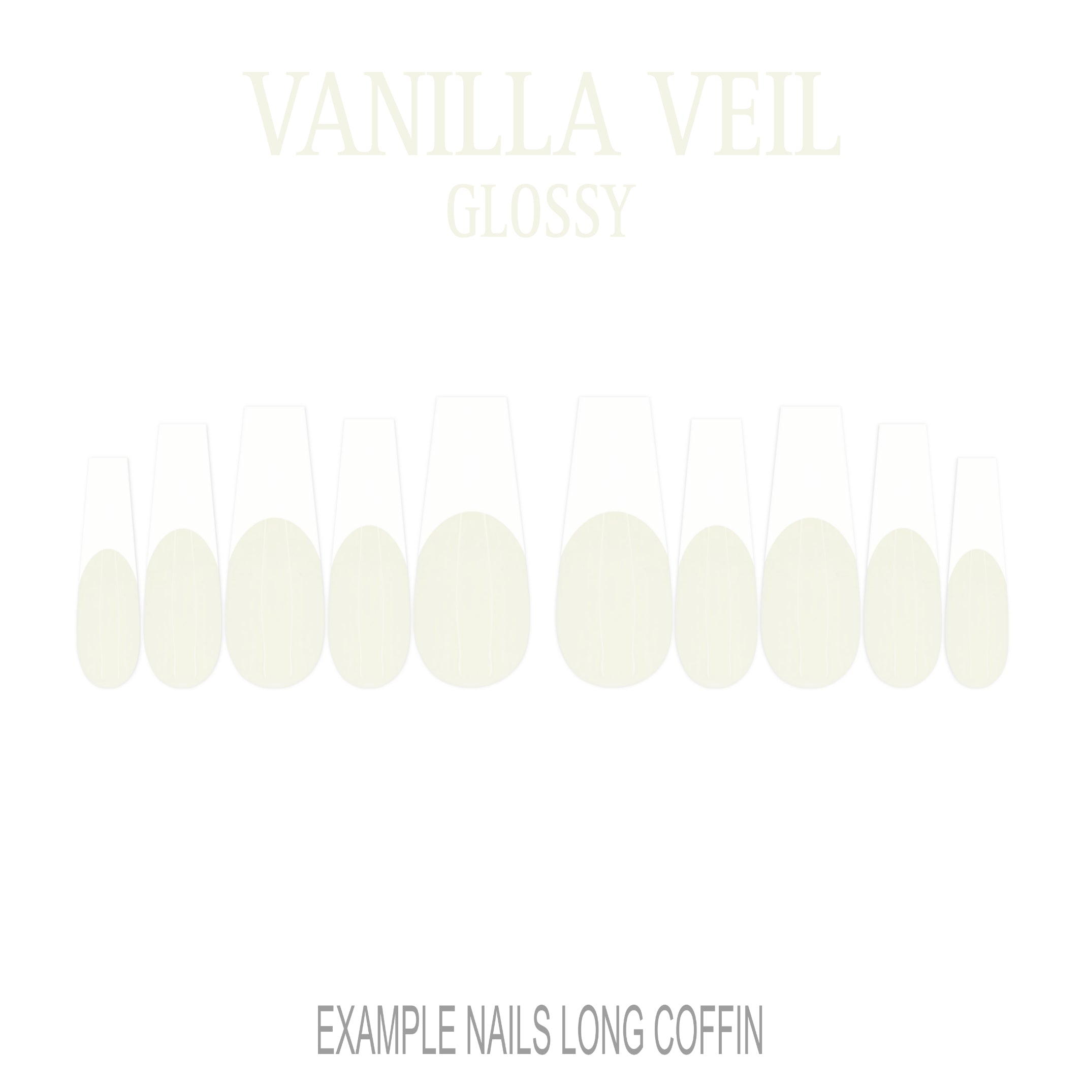 Vanilla Veil cream French tip press-on nails