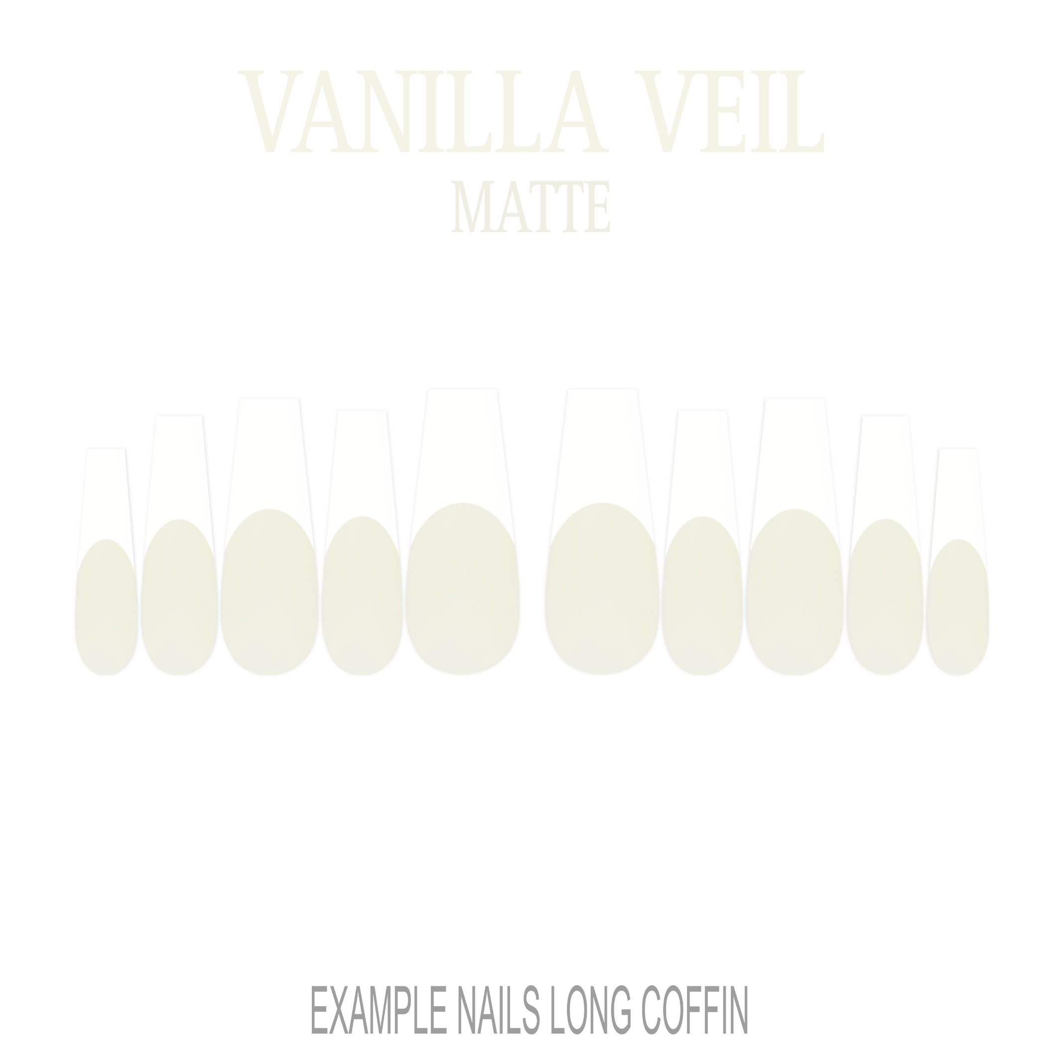 Vanilla Veil cream French tip press-on nails