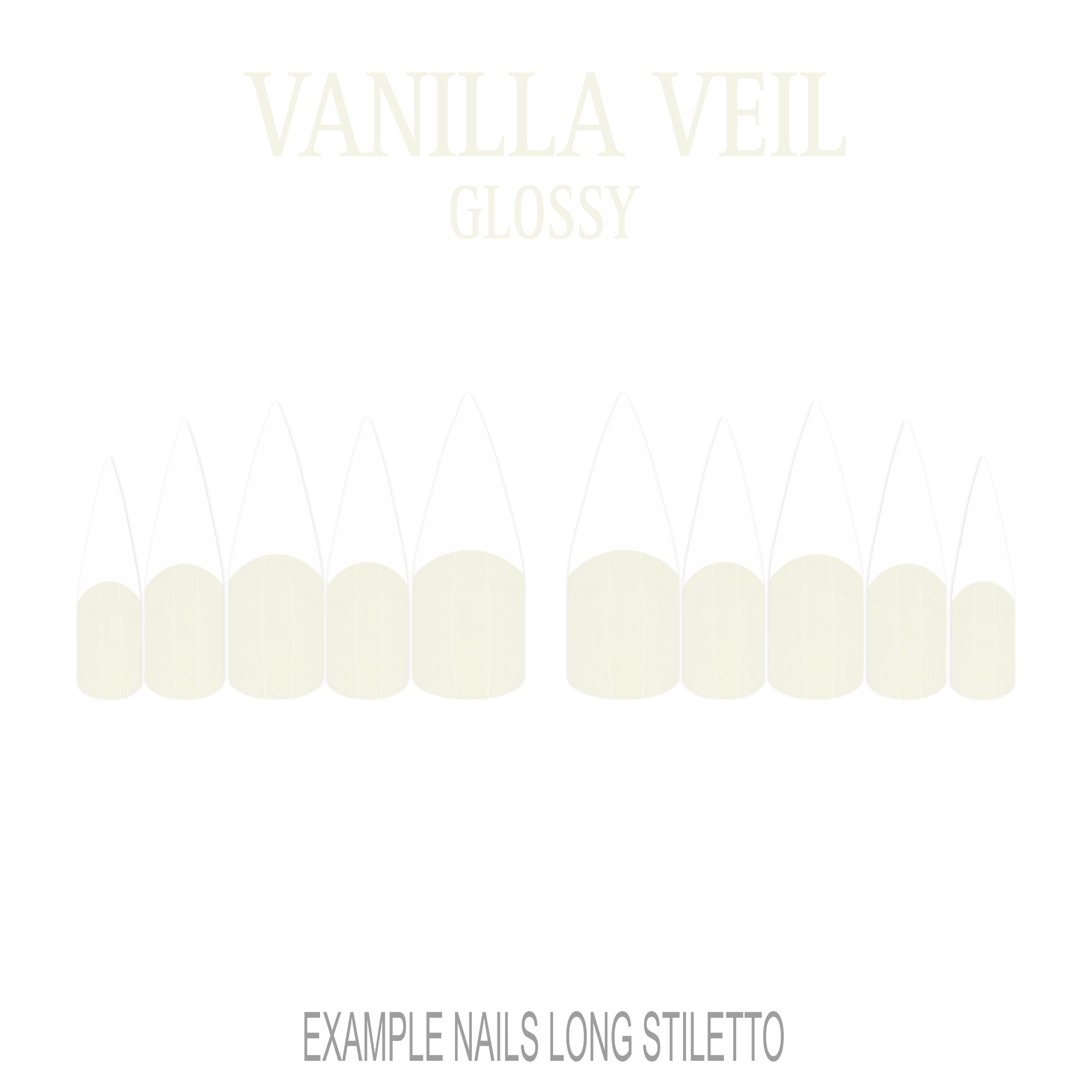 Vanilla Veil cream French tip press-on nails