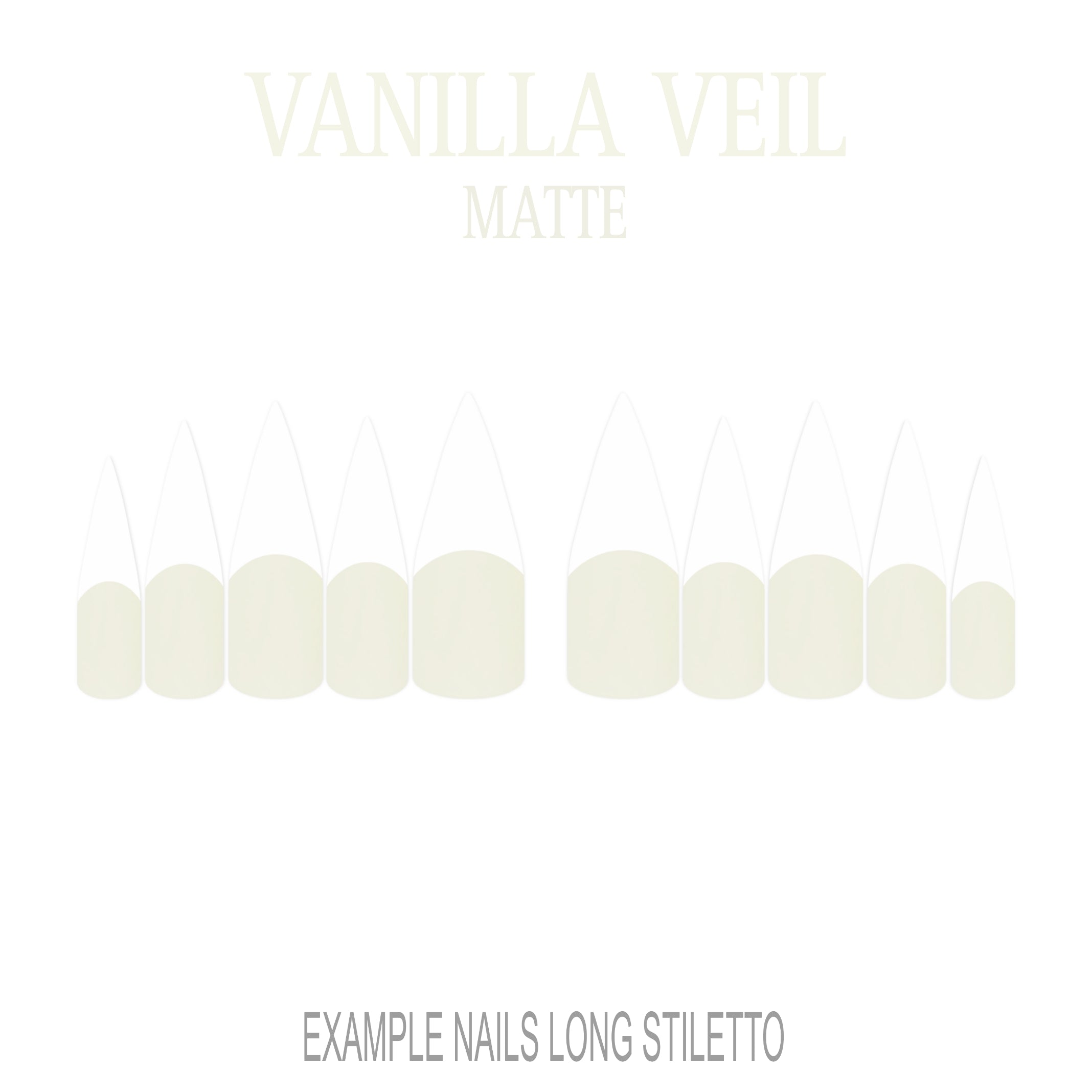 Vanilla Veil cream French tip press-on nails