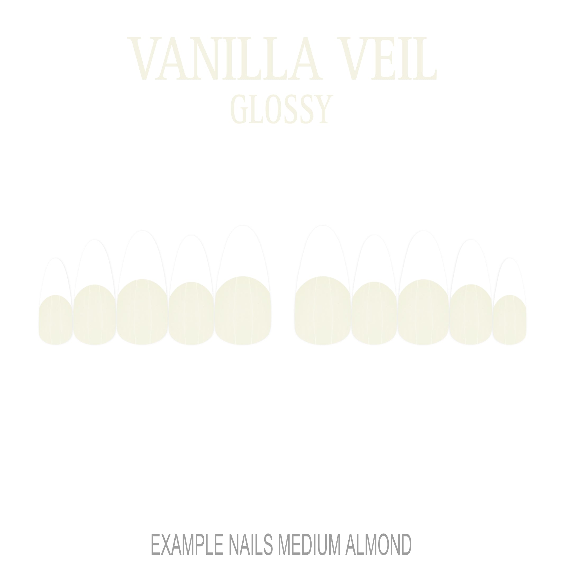 Vanilla Veil cream French tip press-on nails