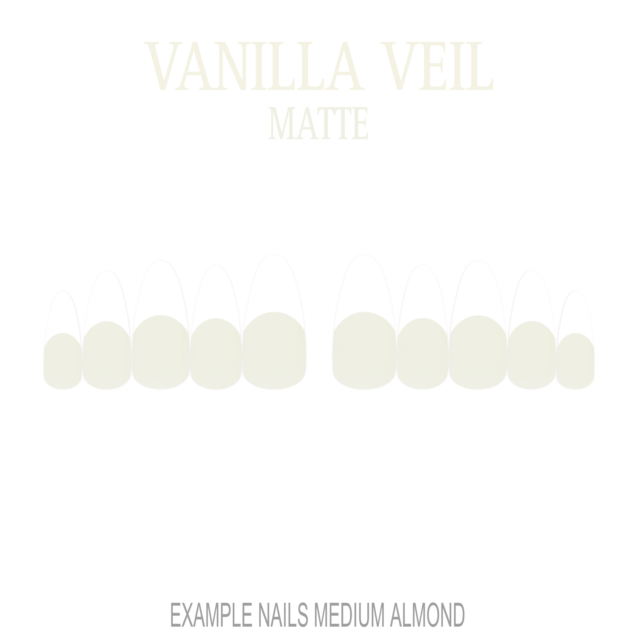Vanilla Veil cream French tip press-on nails