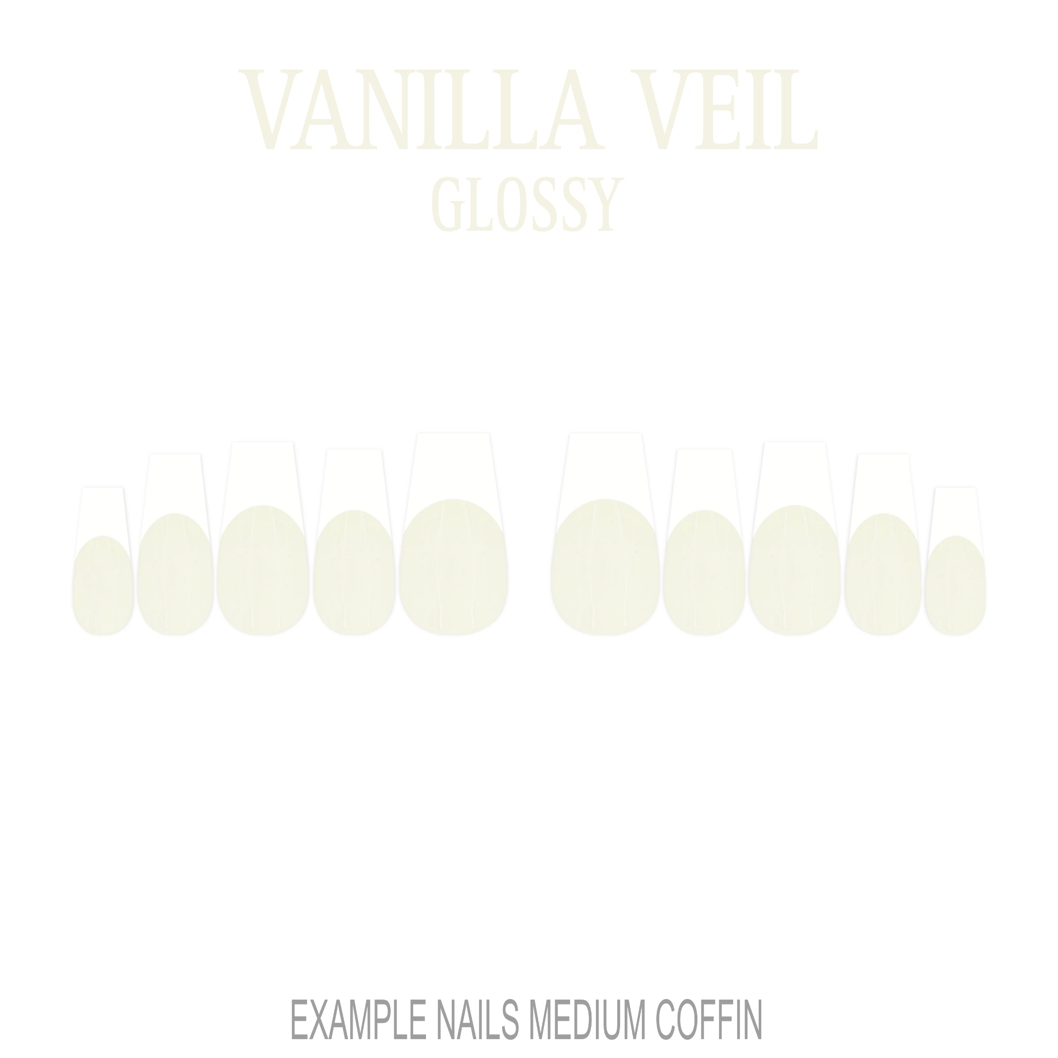Vanilla Veil cream French tip press-on nails