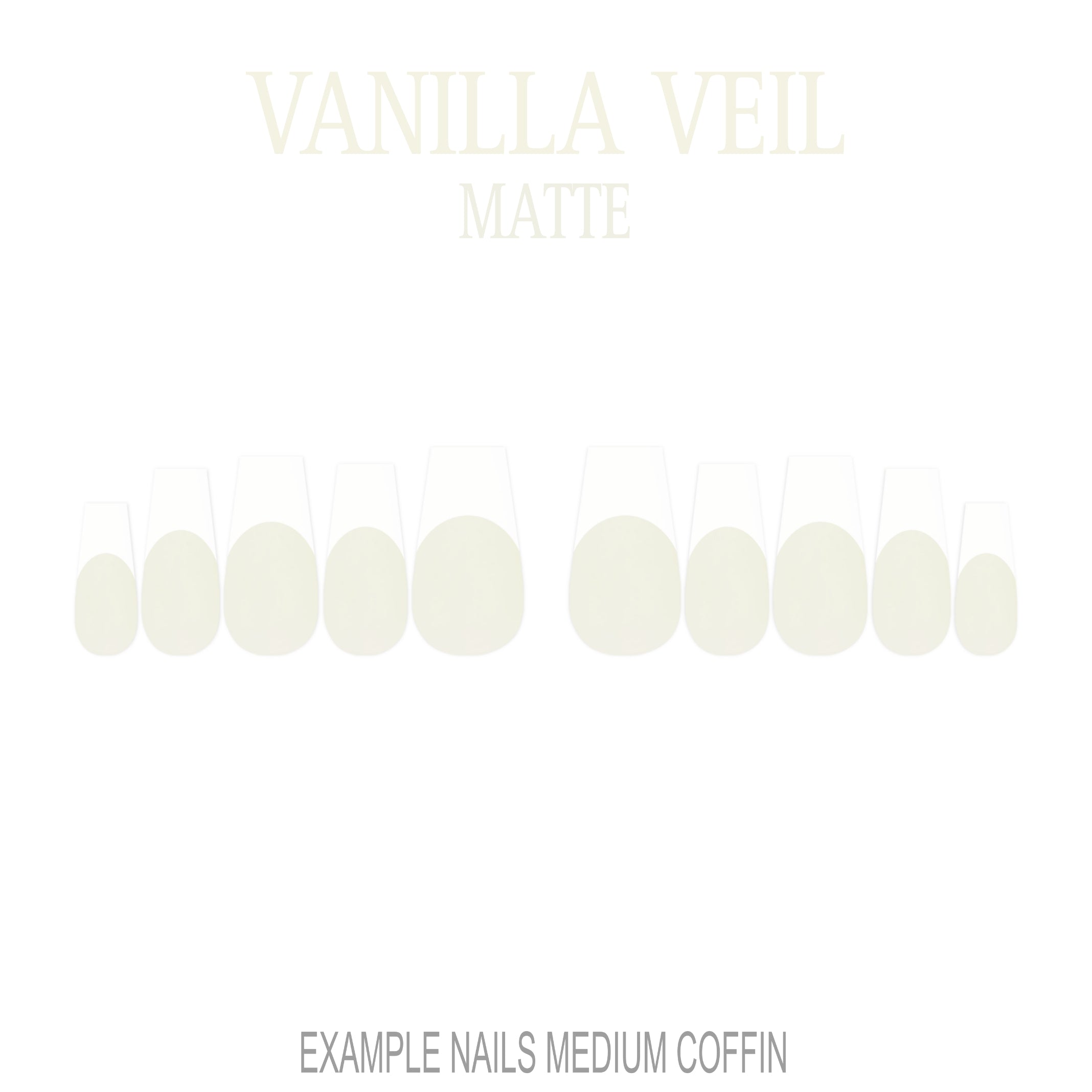 Vanilla Veil cream French tip press-on nails