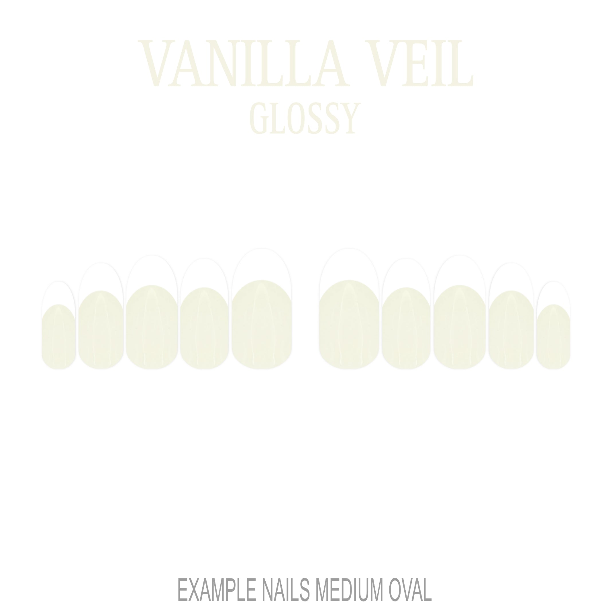 Vanilla Veil cream French tip press-on nails