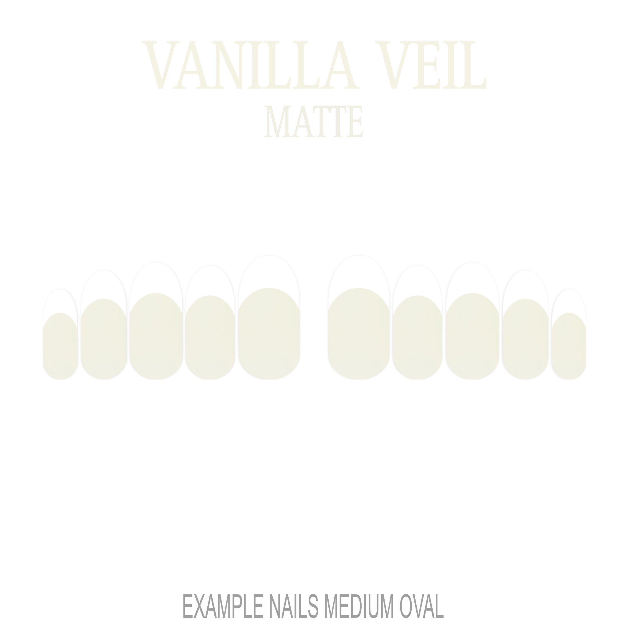 Vanilla Veil cream French tip press-on nails