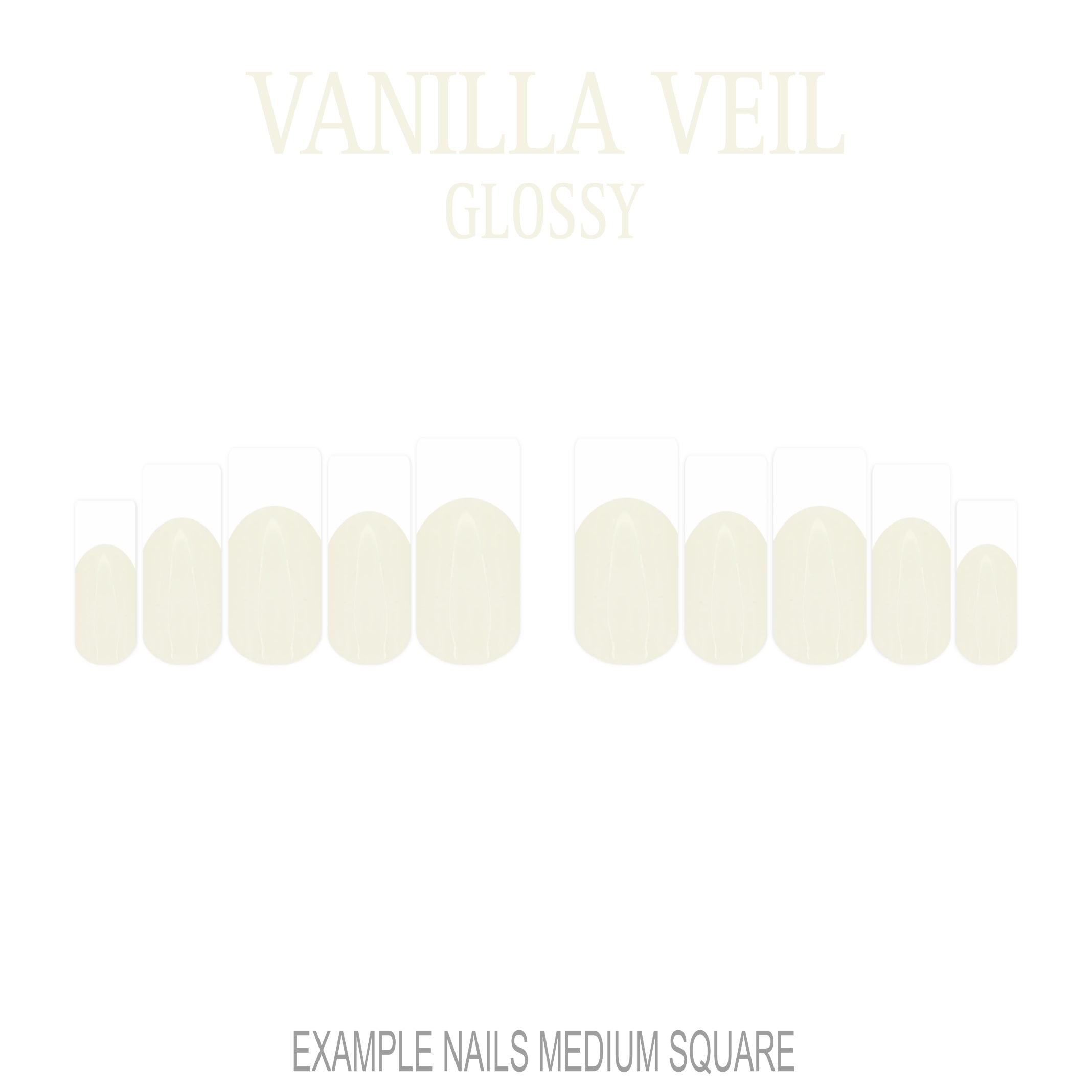 Vanilla Veil cream French tip press-on nails