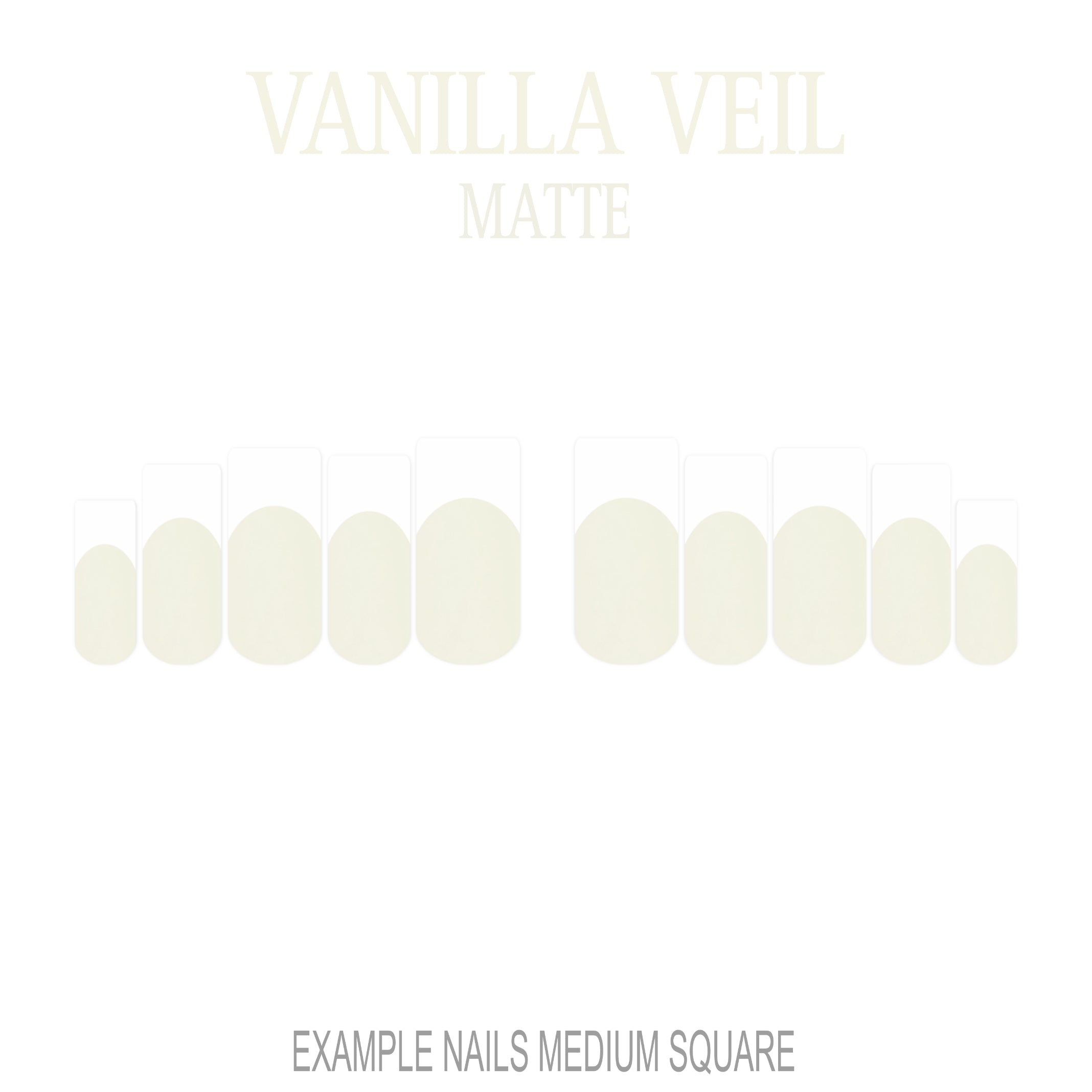 Vanilla Veil cream French tip press-on nails