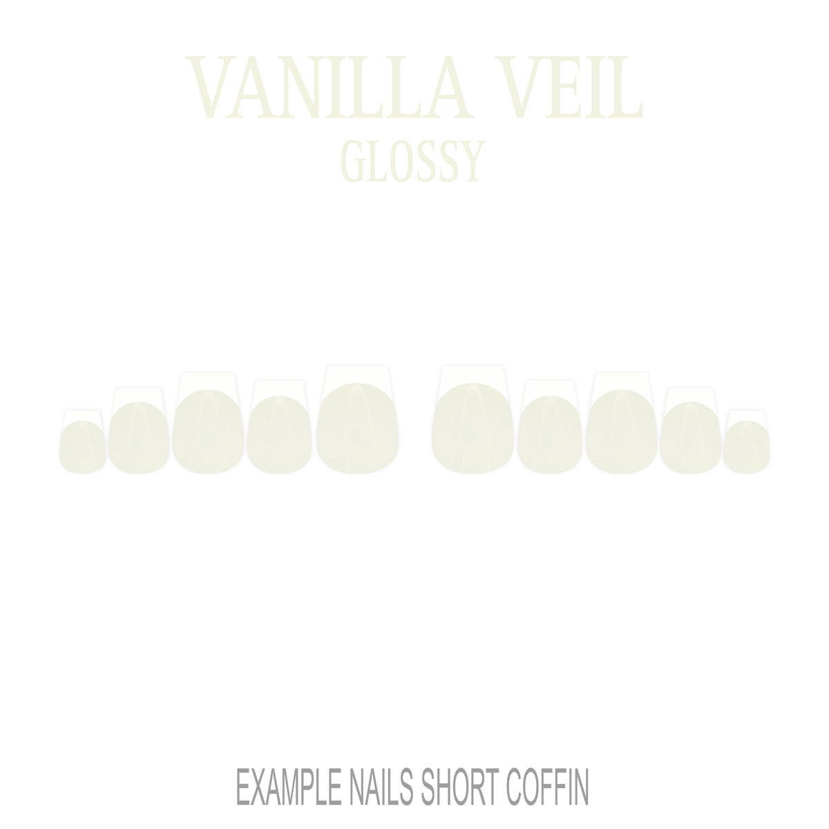 Vanilla Veil cream French tip press-on nails