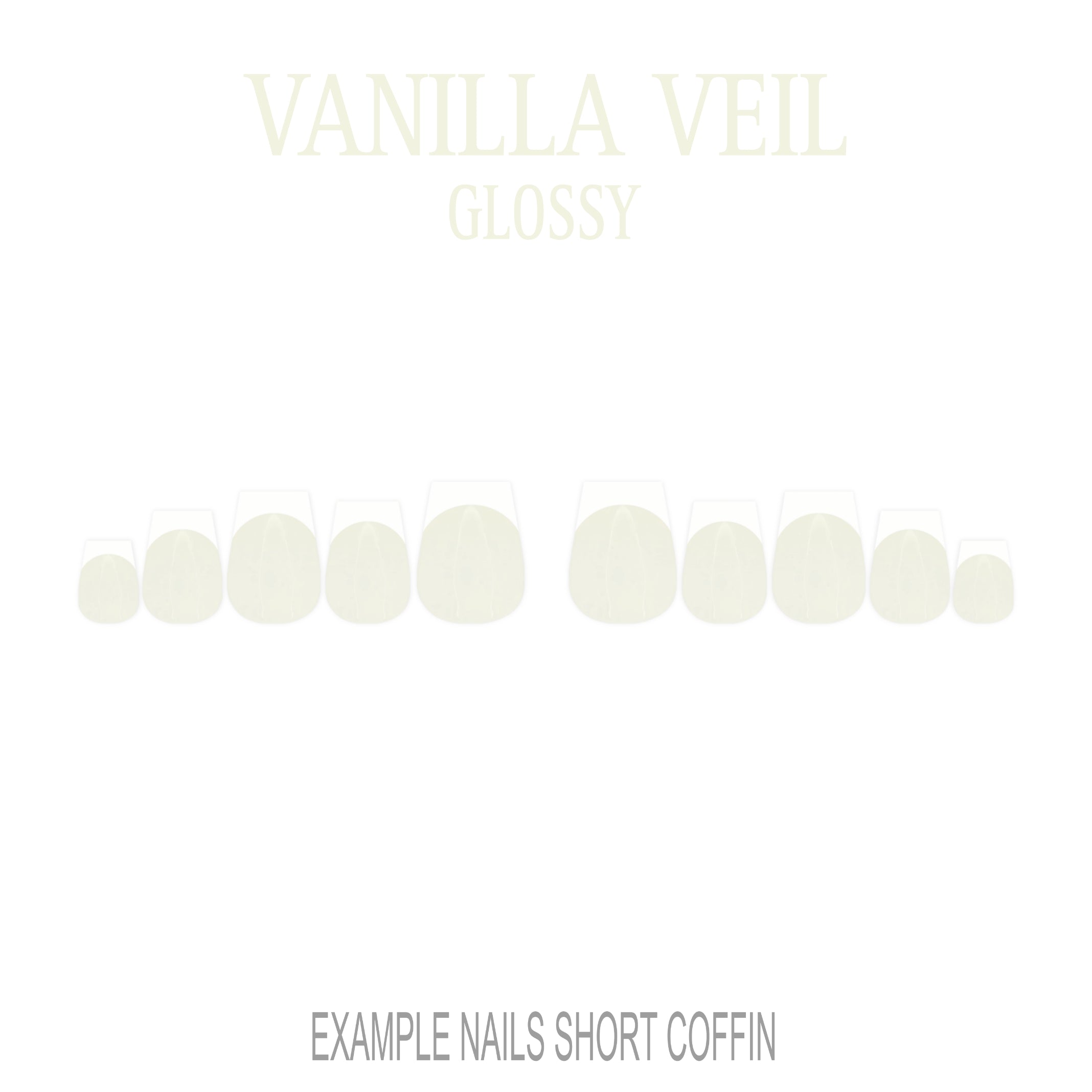Vanilla Veil cream French tip press-on nails