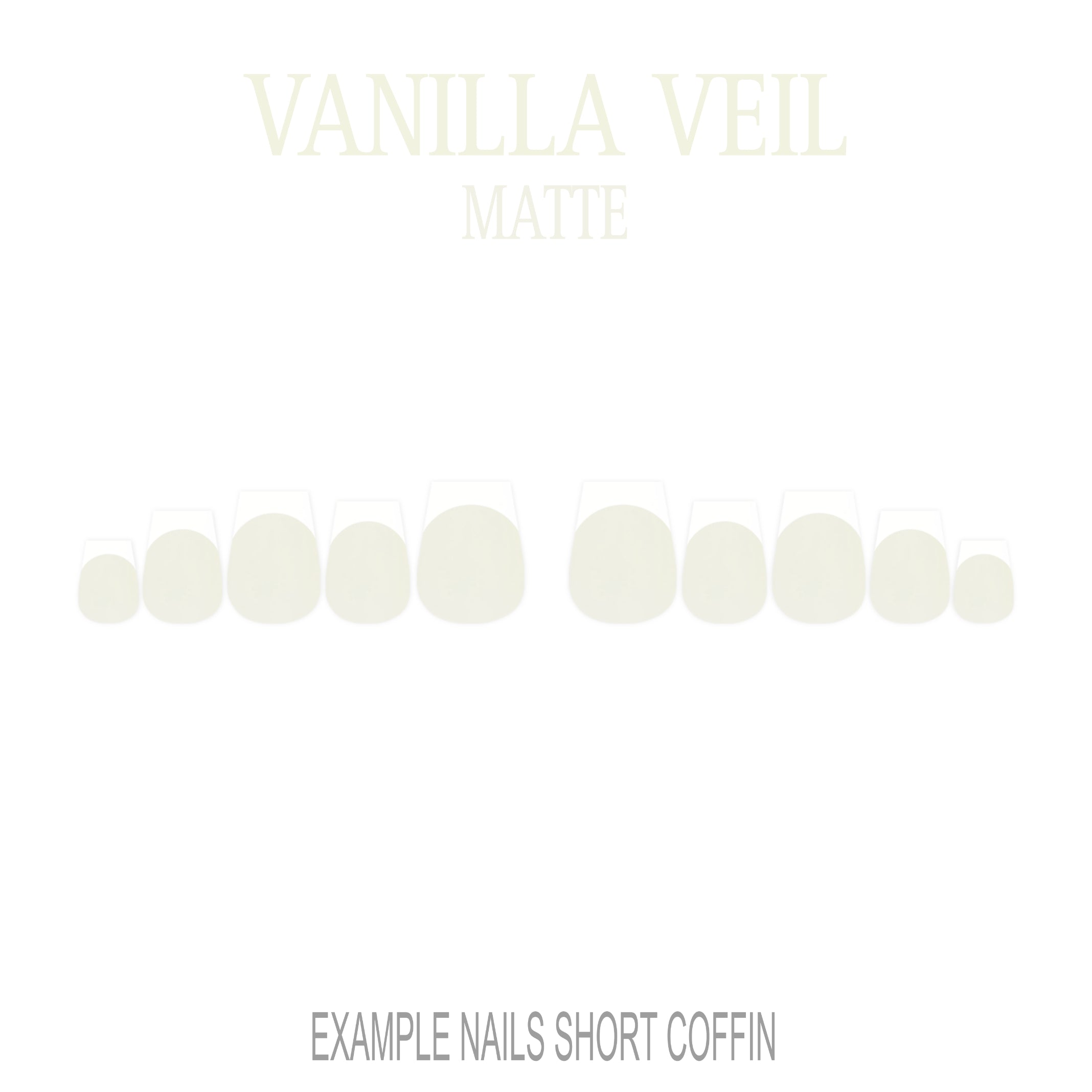 Vanilla Veil cream French tip press-on nails