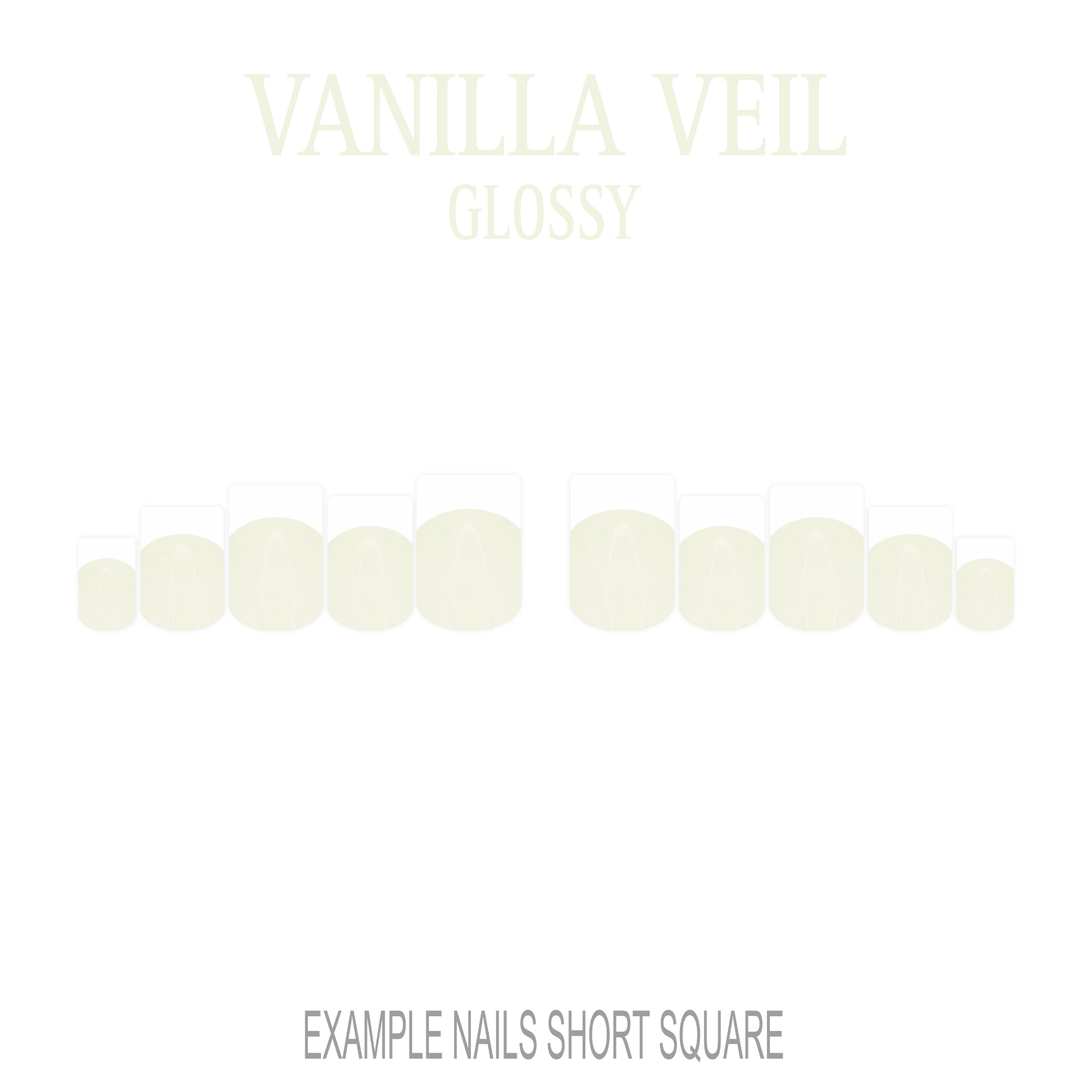Vanilla Veil cream French tip press-on nails