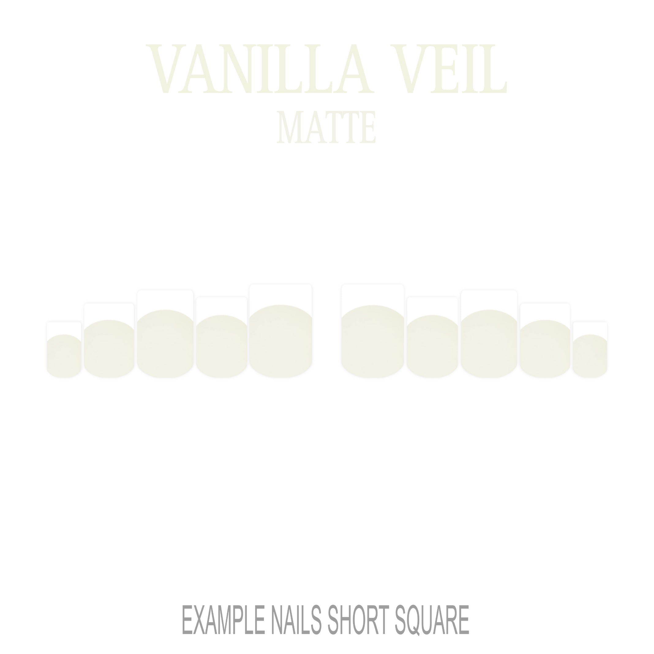 Vanilla Veil cream French tip press-on nails