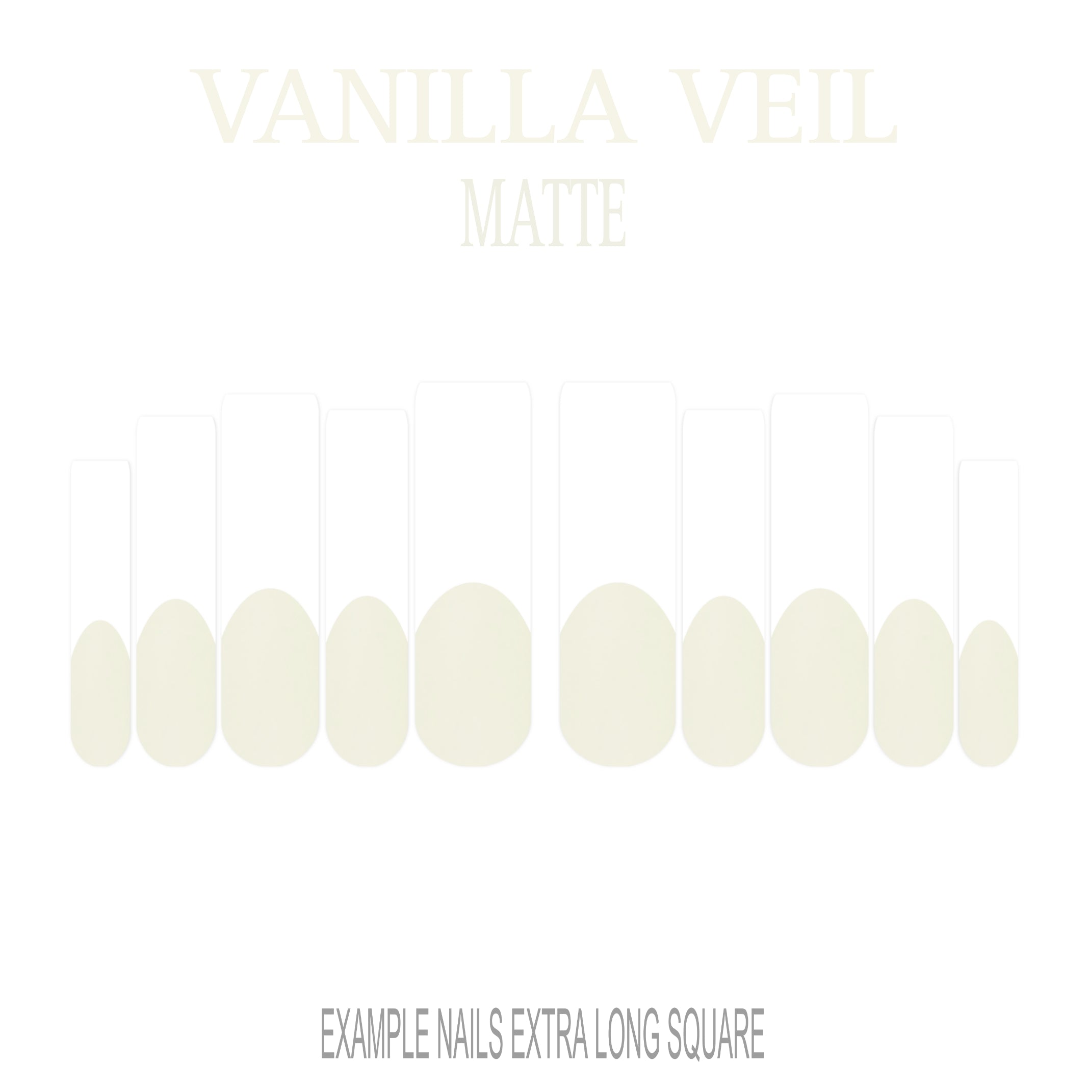 Vanilla Veil cream French tip press-on nails