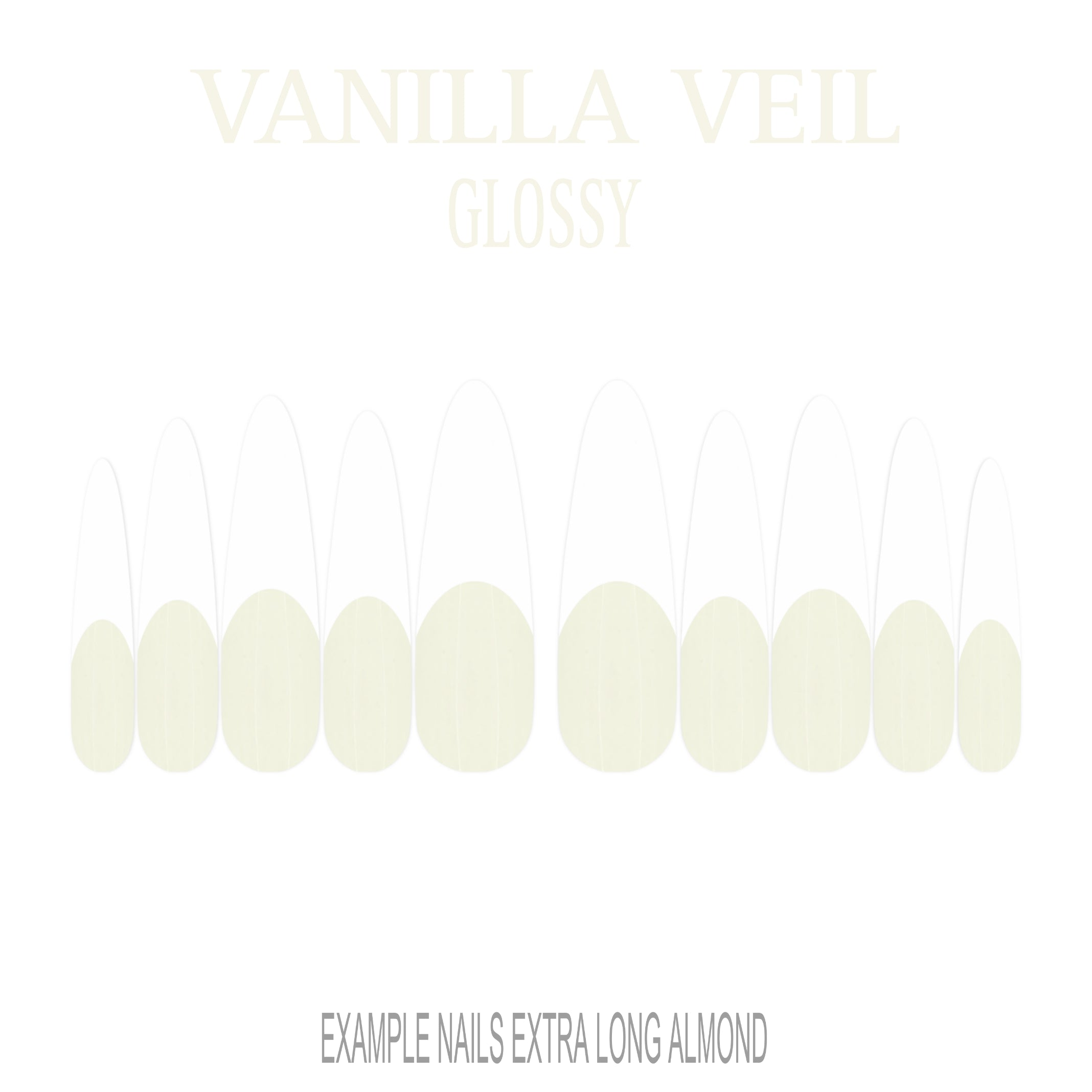 Vanilla Veil cream French tip press-on nails