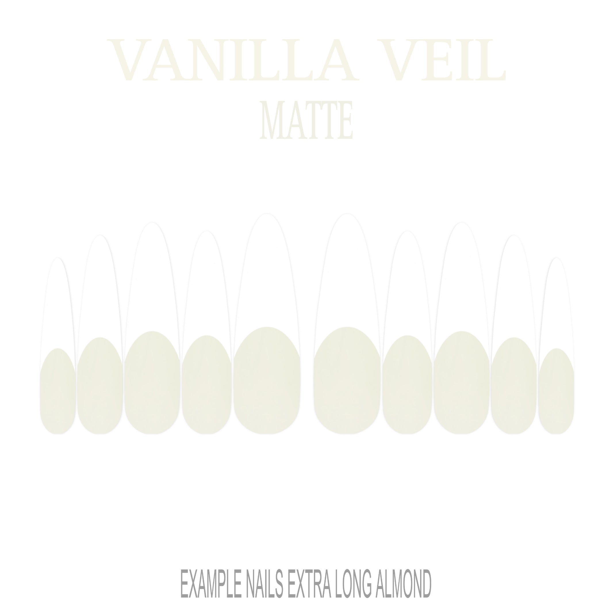 Vanilla Veil cream French tip press-on nails