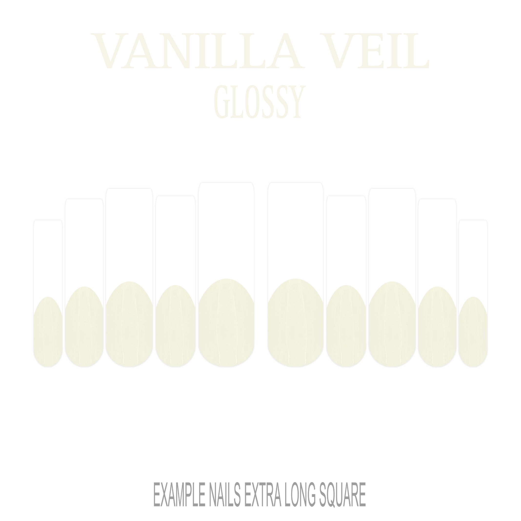 Vanilla Veil cream French tip press-on nails