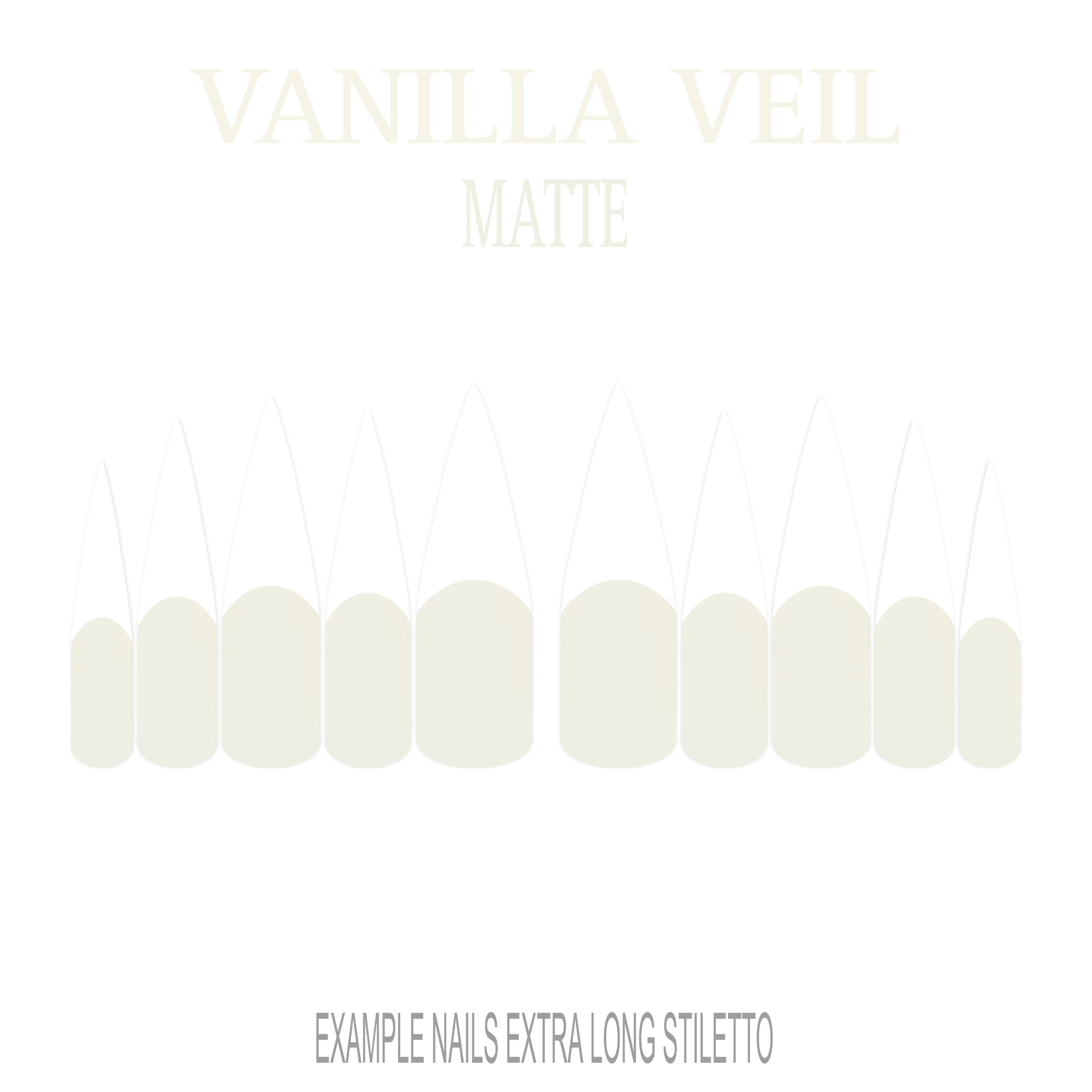 Vanilla Veil cream French tip press-on nails