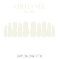 Vanilla Veil cream nude press-on nails