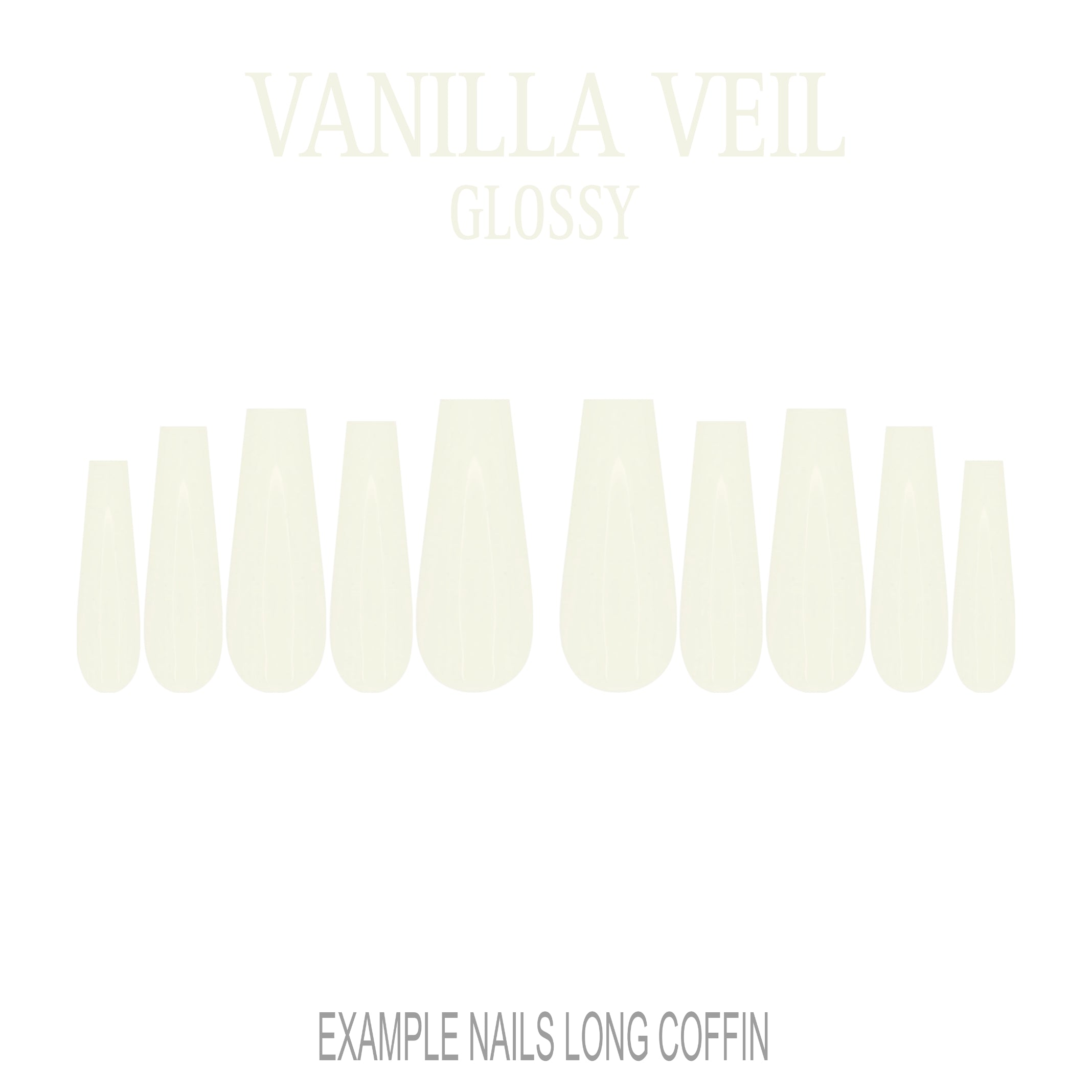 Vanilla Veil cream nude press-on nails